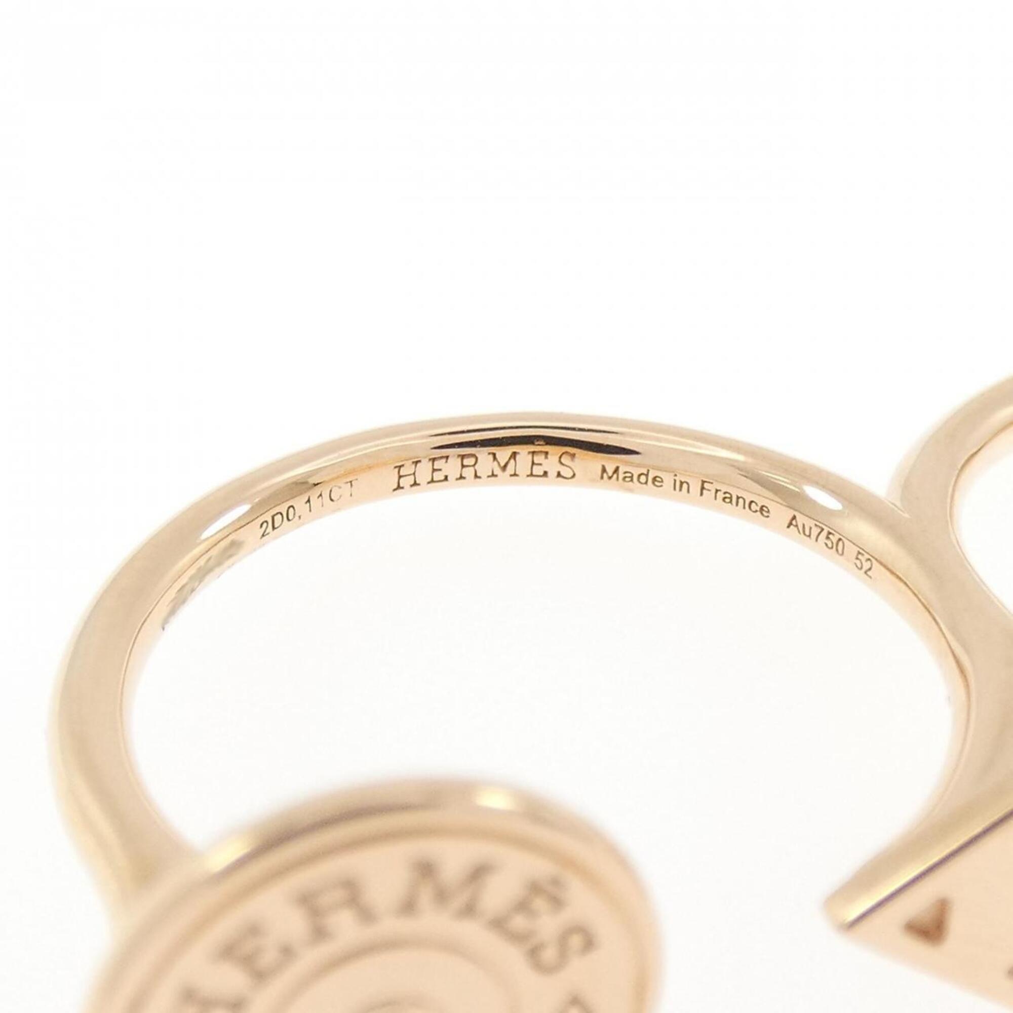 Hermes Pink Gold Pink Gold (18K) Band Ring (Pre-Owned)