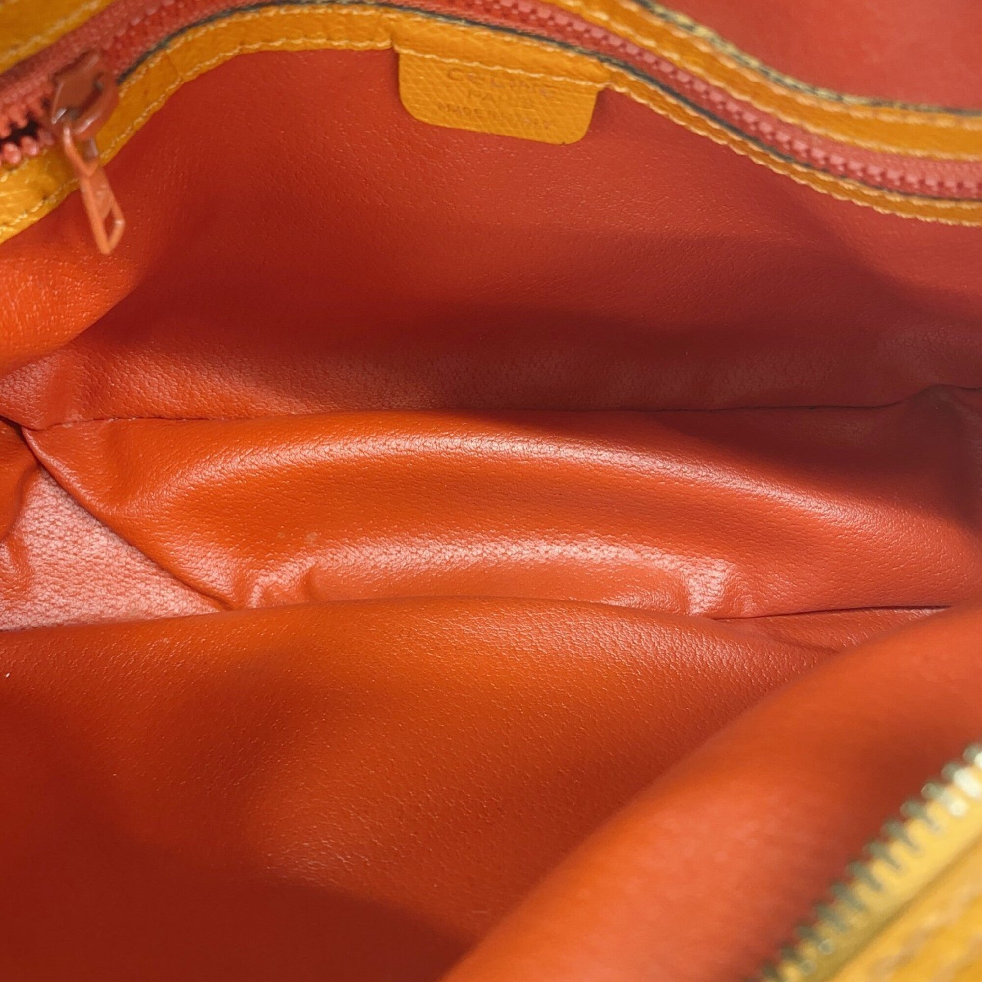 Celine Orange Leather Shoulder Bag (Pre-Owned)