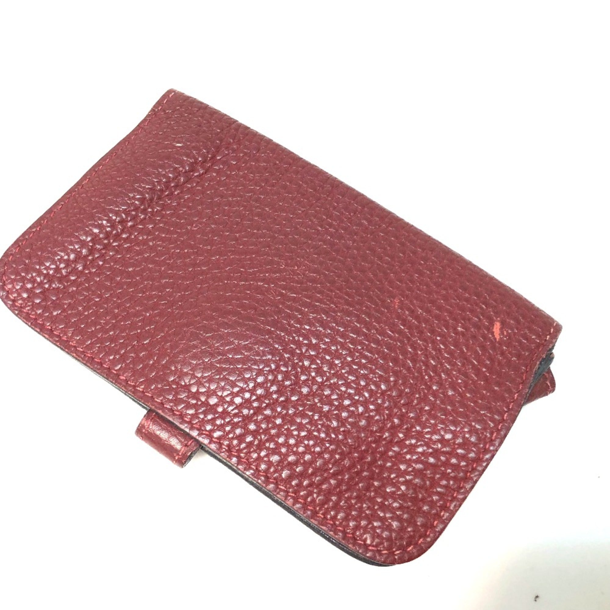 Hermes Red Leather Coin Purse/Coin Case (Pre-Owned)