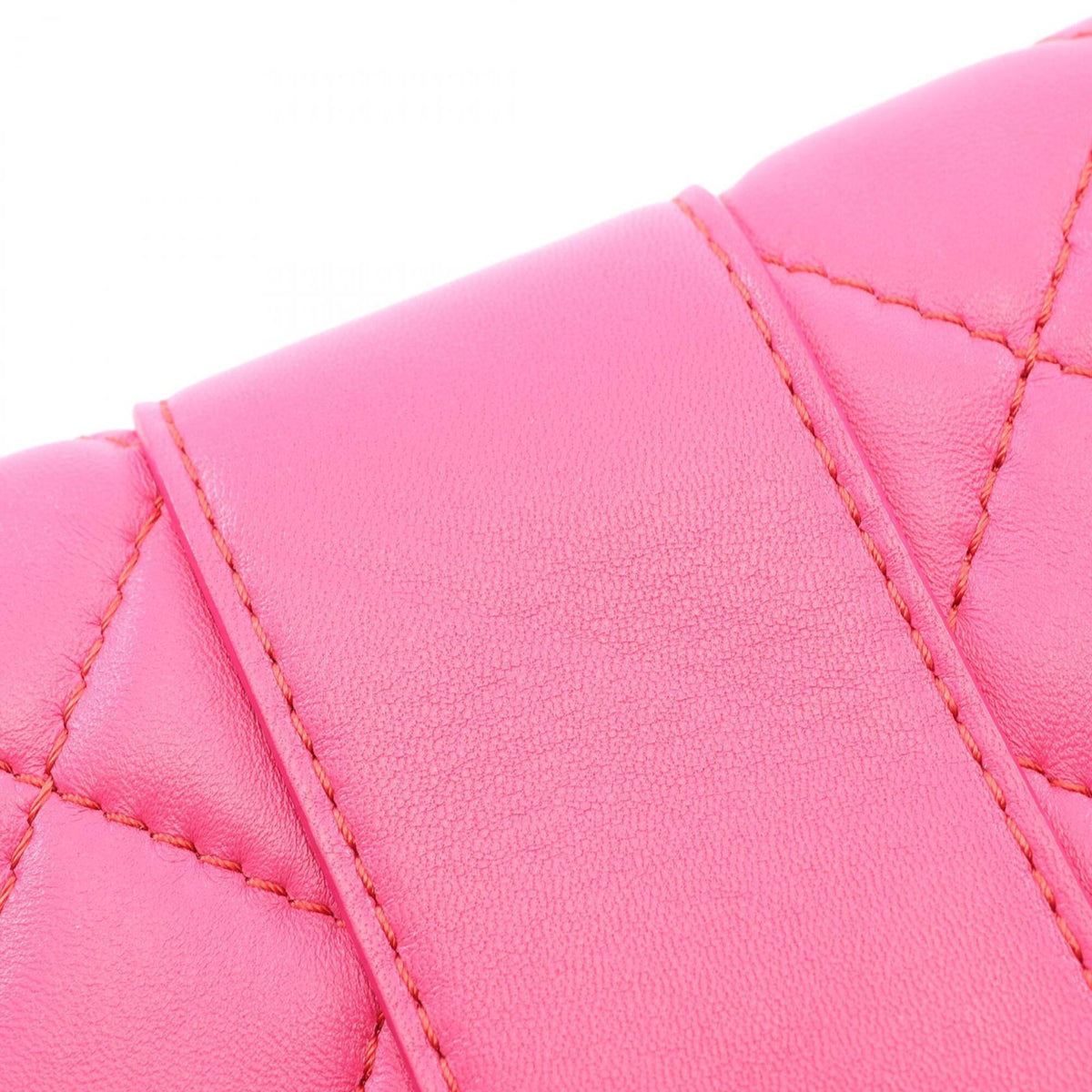 Chanel Pink Leather Clutch Bag Handbag (Pre-Owned)