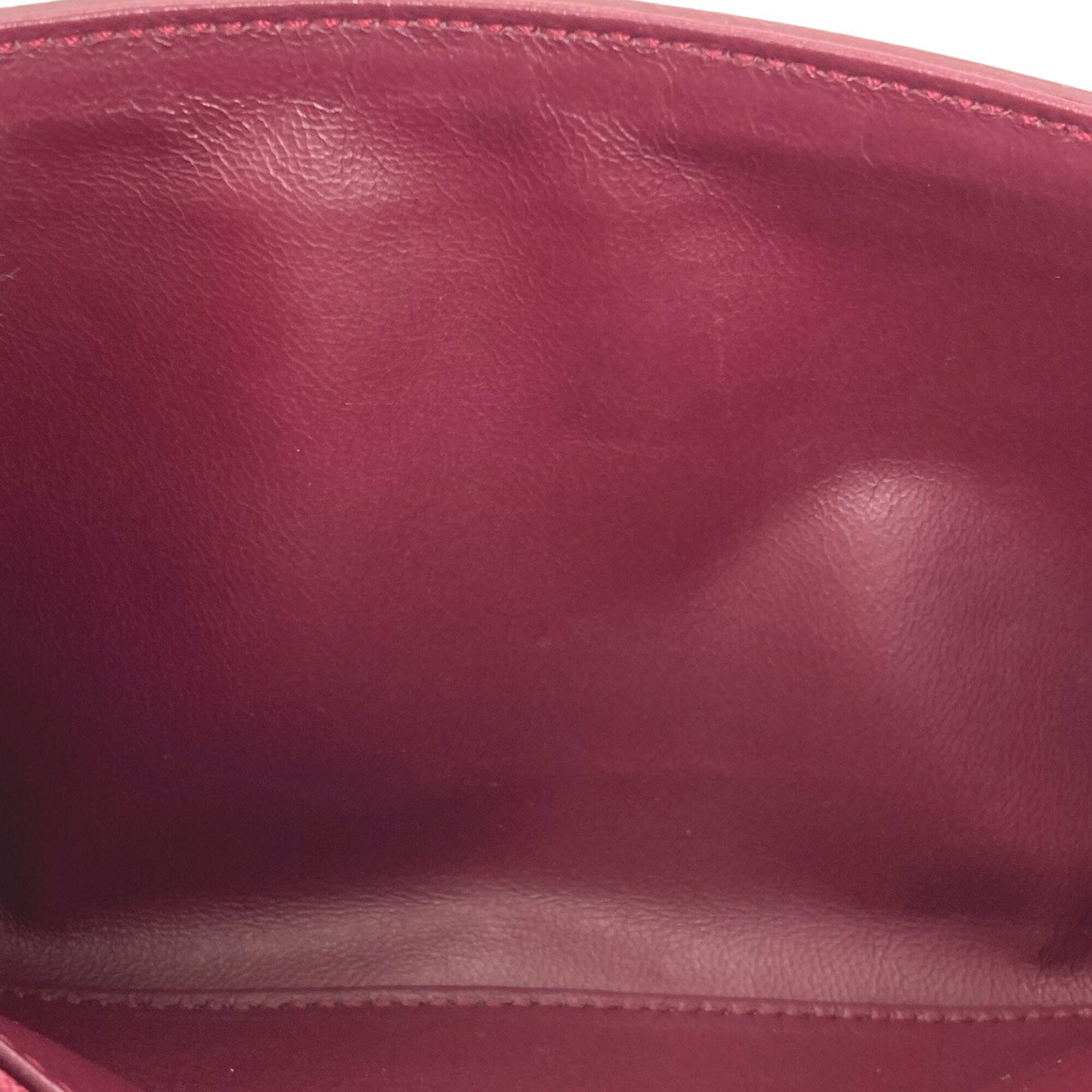Salvatore Ferragamo Red Color Leather Shoulder Bag (Pre-Owned)