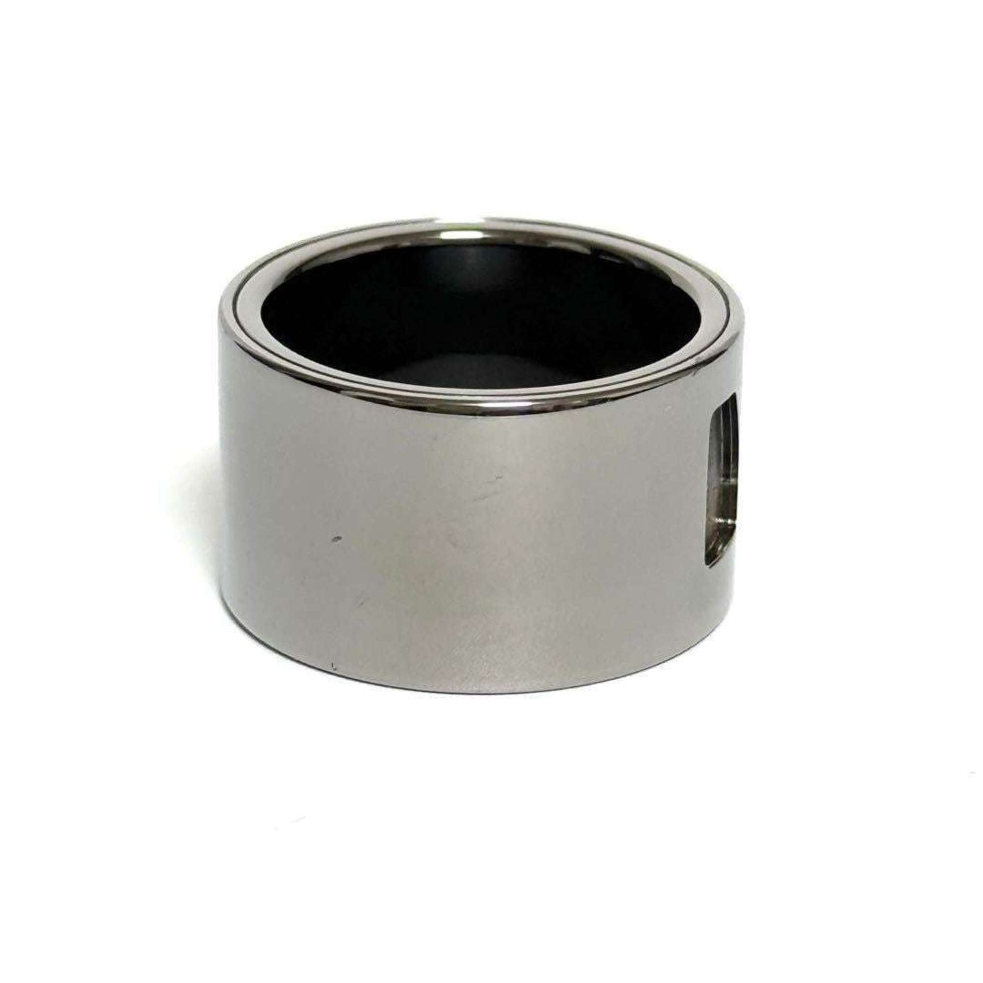 Louis Vuitton Silver Metal Band Ring (Pre-Owned)