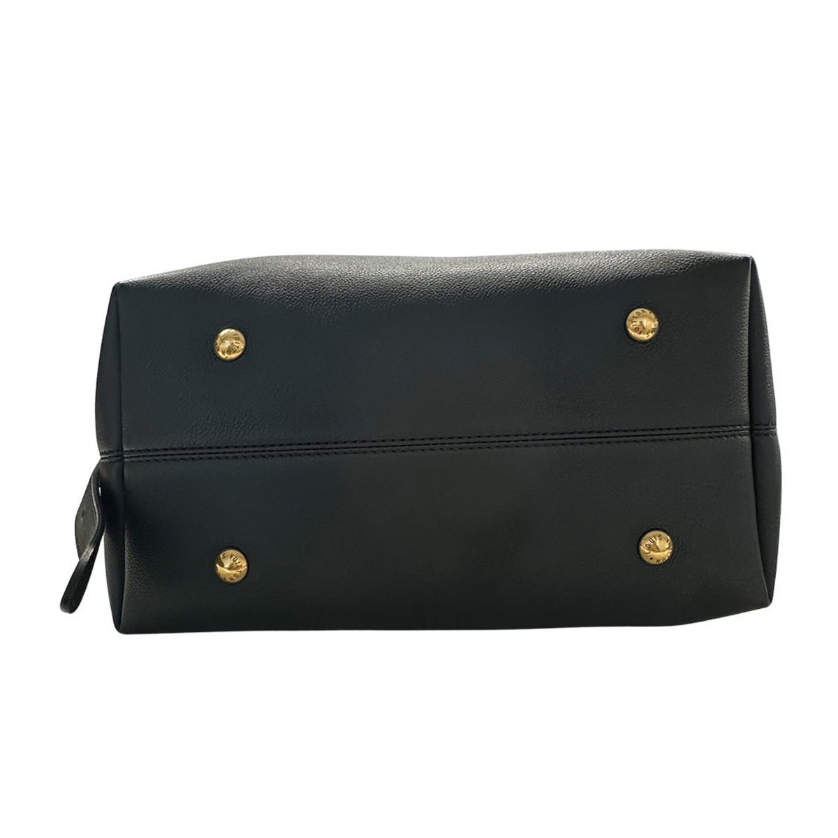 Louis Vuitton Noir Leather Handbag Shoulder Bag (Pre-Owned)