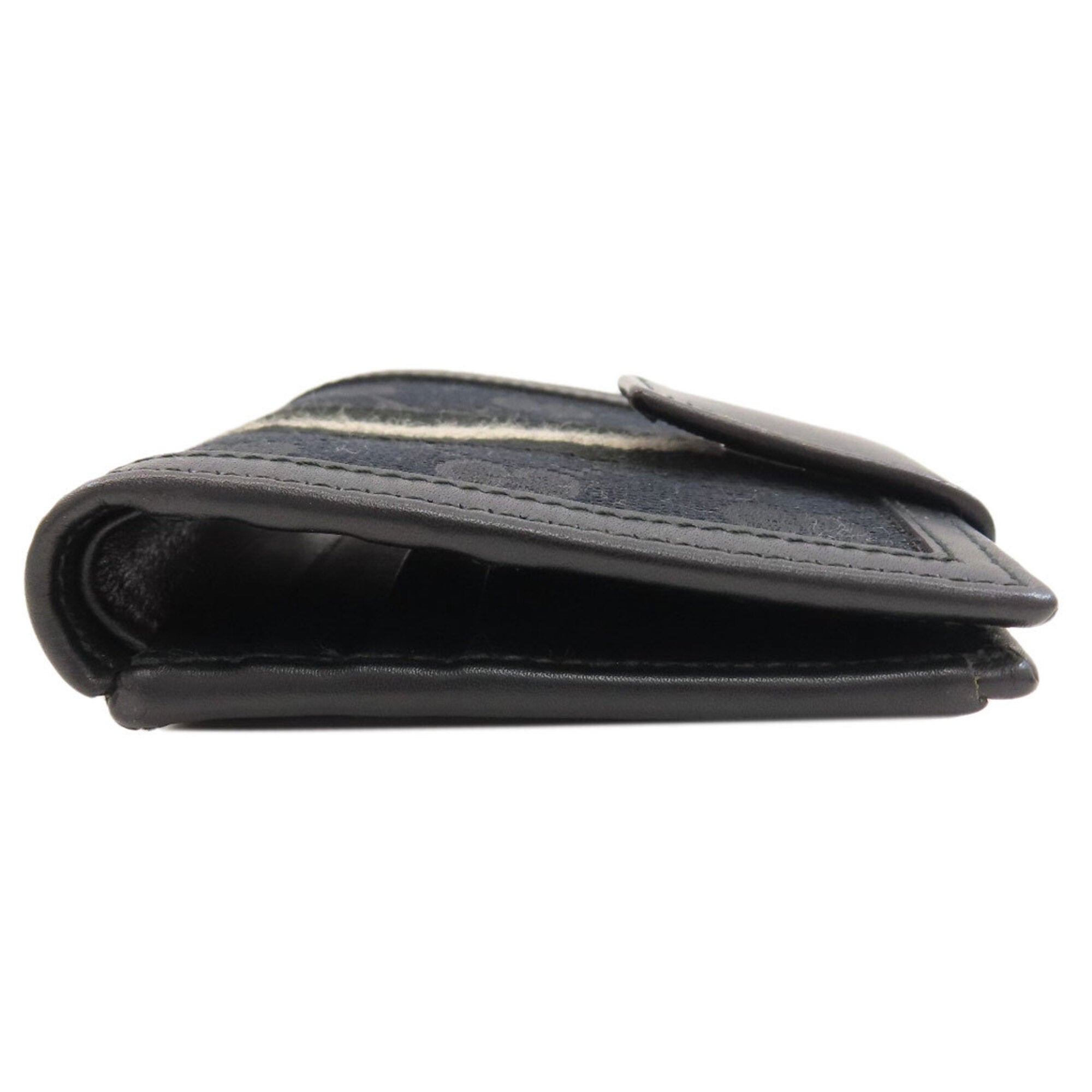 Gucci Black Canvas Leather Wallet (Bi-Fold) (Pre-Owned)