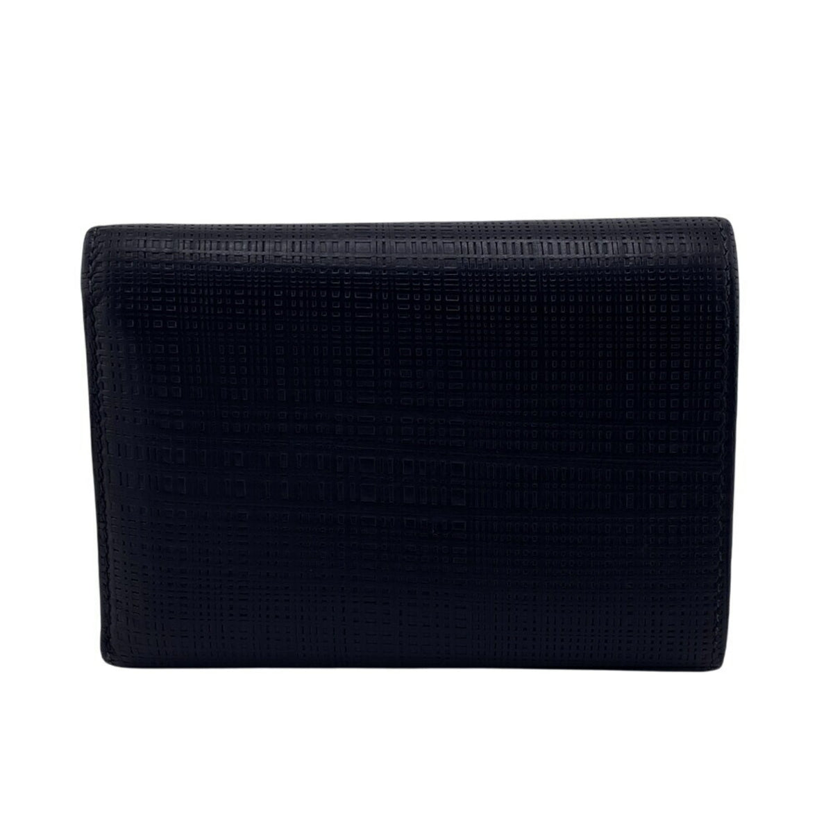 Loewe Linen Black Leather Wallet (Tri-Fold) (Pre-Owned)