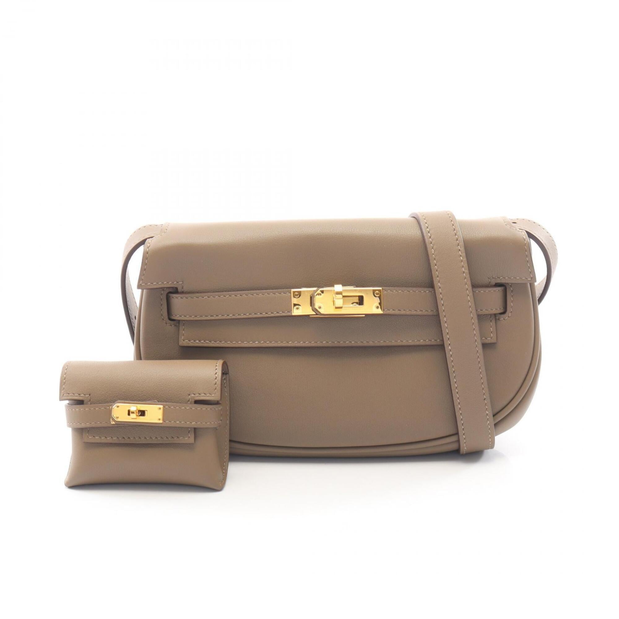 Hermes Beige Swift Leather Handbag Shoulder Bag (Pre-Owned)