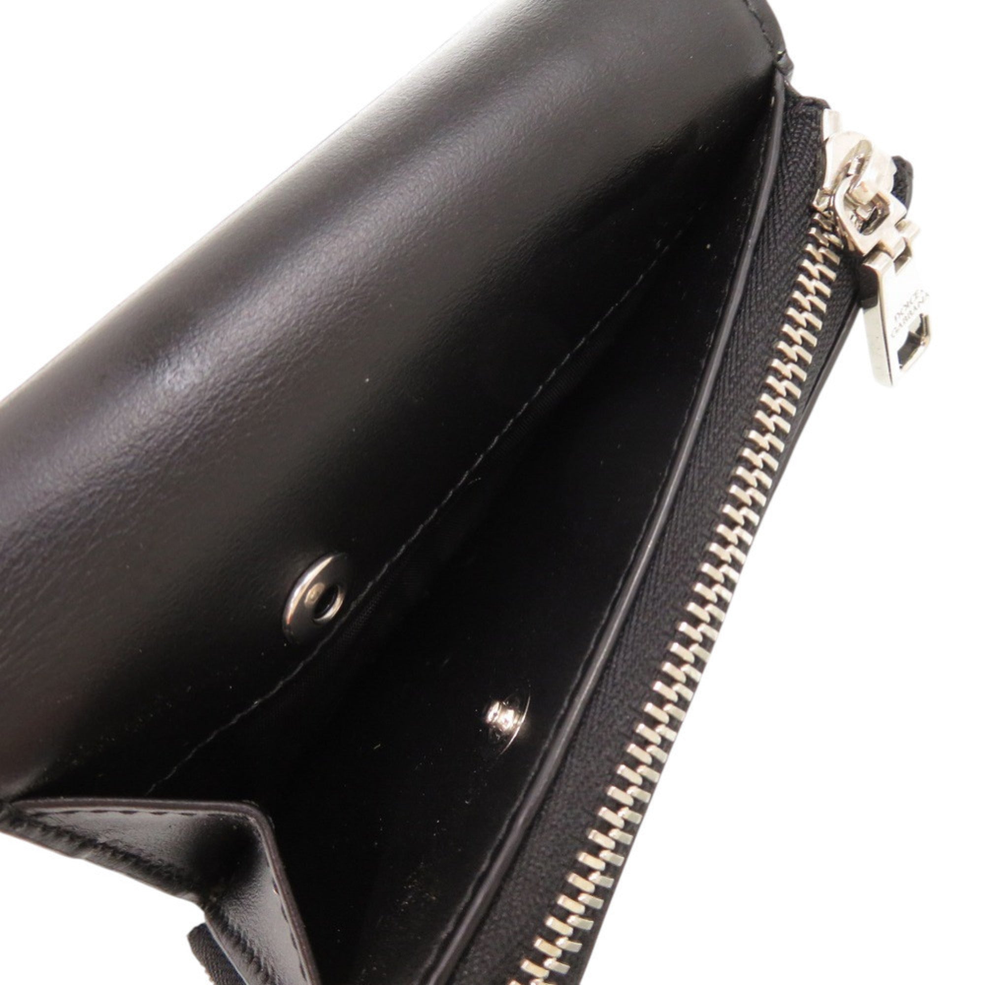 Dolce & Gabbana Black Leather Wallet (Tri-Fold) (Pre-Owned)