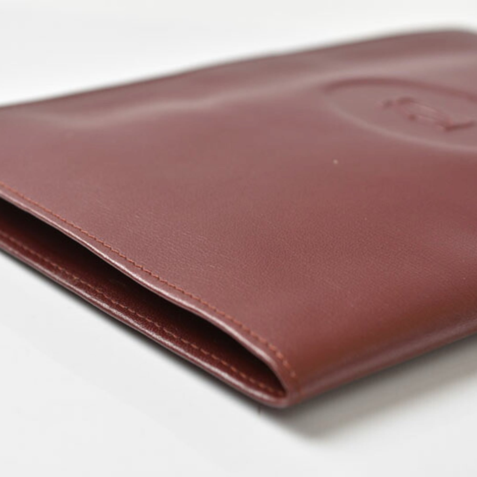 Cartier Bordeaux Leather Pouch (Pre-Owned)