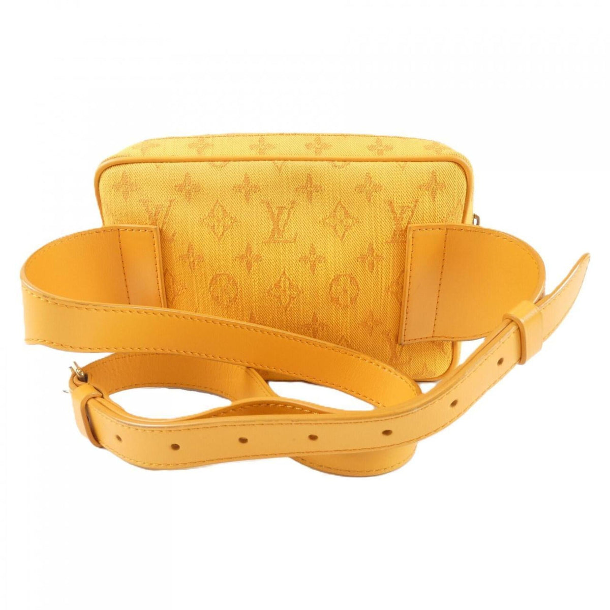 Louis Vuitton Orange Denim Canvas Shoulder Bag (Pre-Owned)