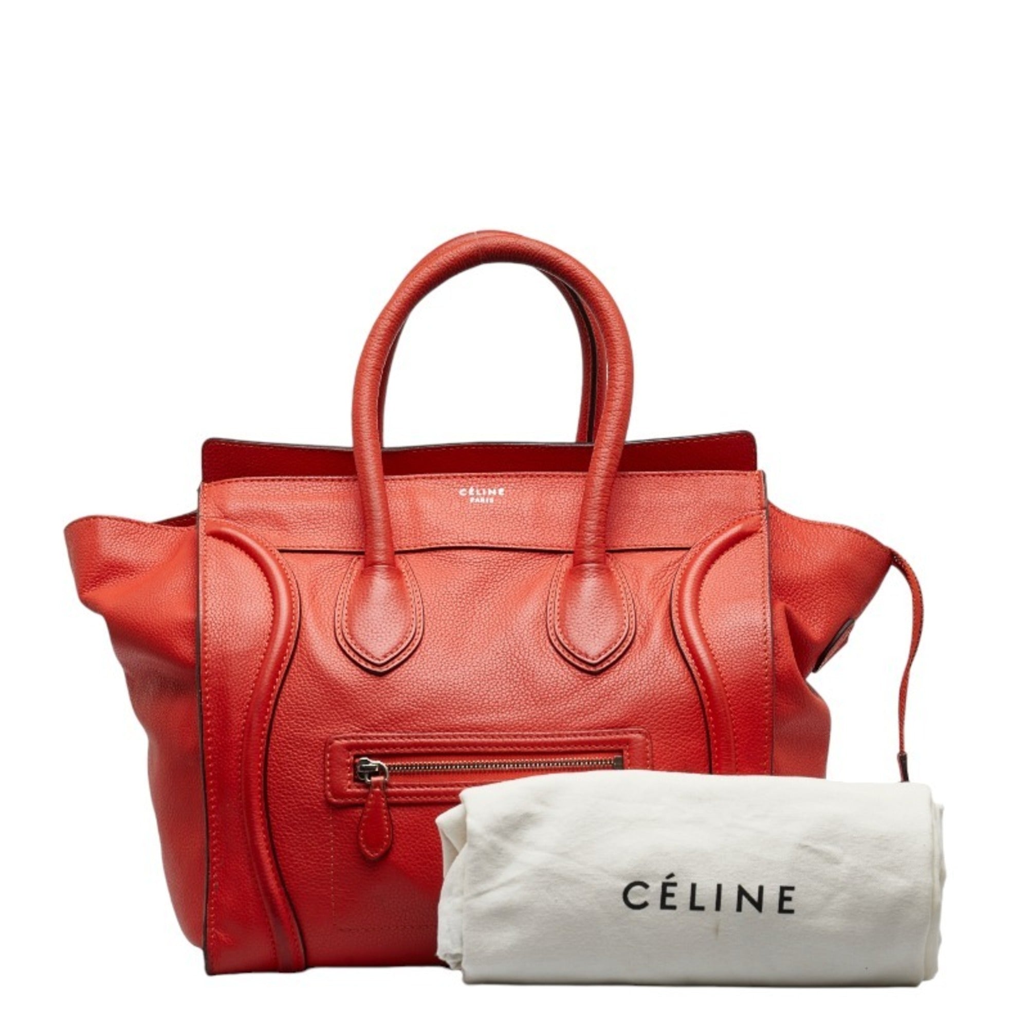 Celine Orange Leather Handbag (Pre-Owned)
