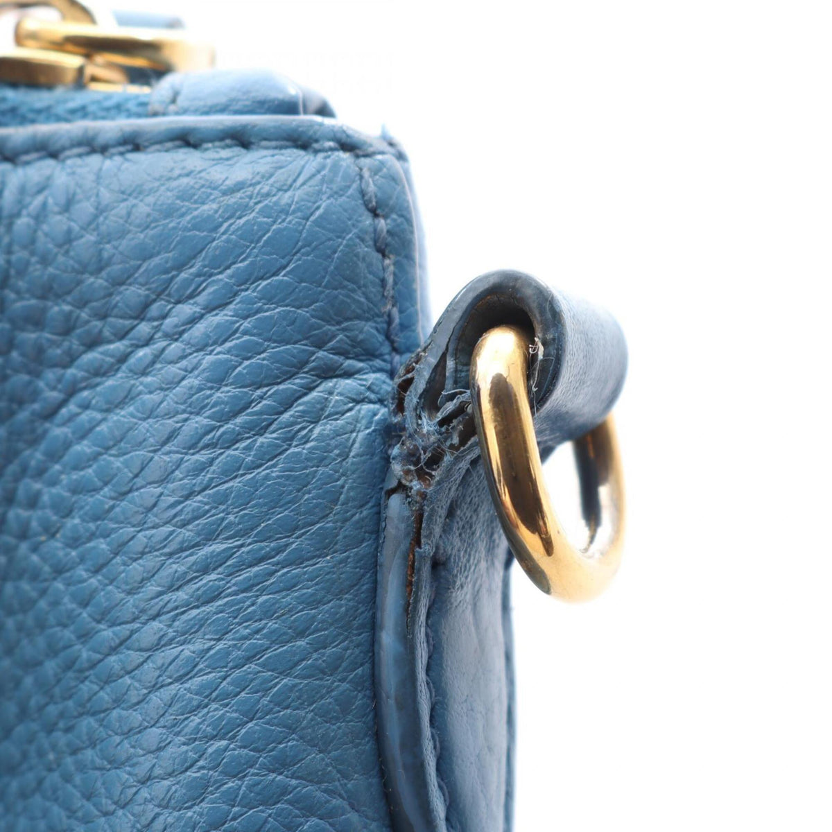 Prada Blue Leather Handbag (Pre-Owned)