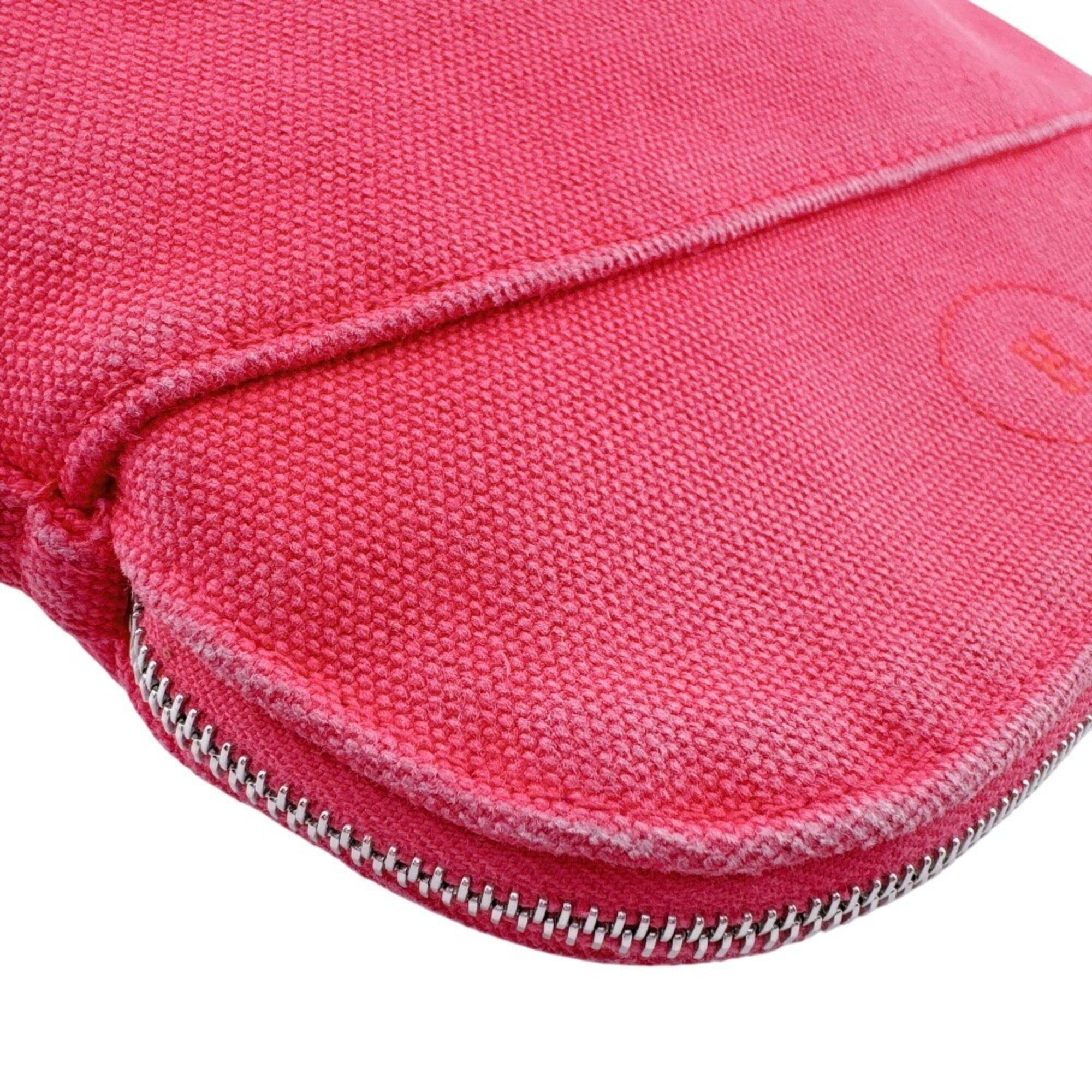 Hermes Pink Cotton Canvas Pouch (Pre-Owned)
