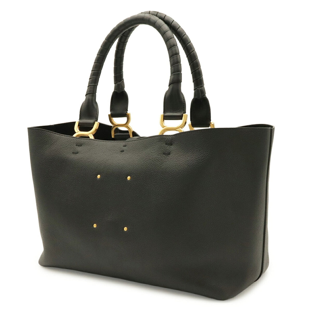 Chloé Black Leather Handbag Shoulder Bag Tote Bag (Pre-Owned)
