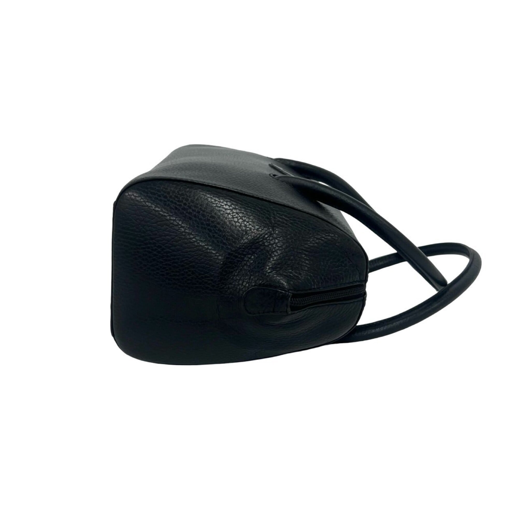 Cartier Black Leather Boston Bag Handbag (Pre-Owned)
