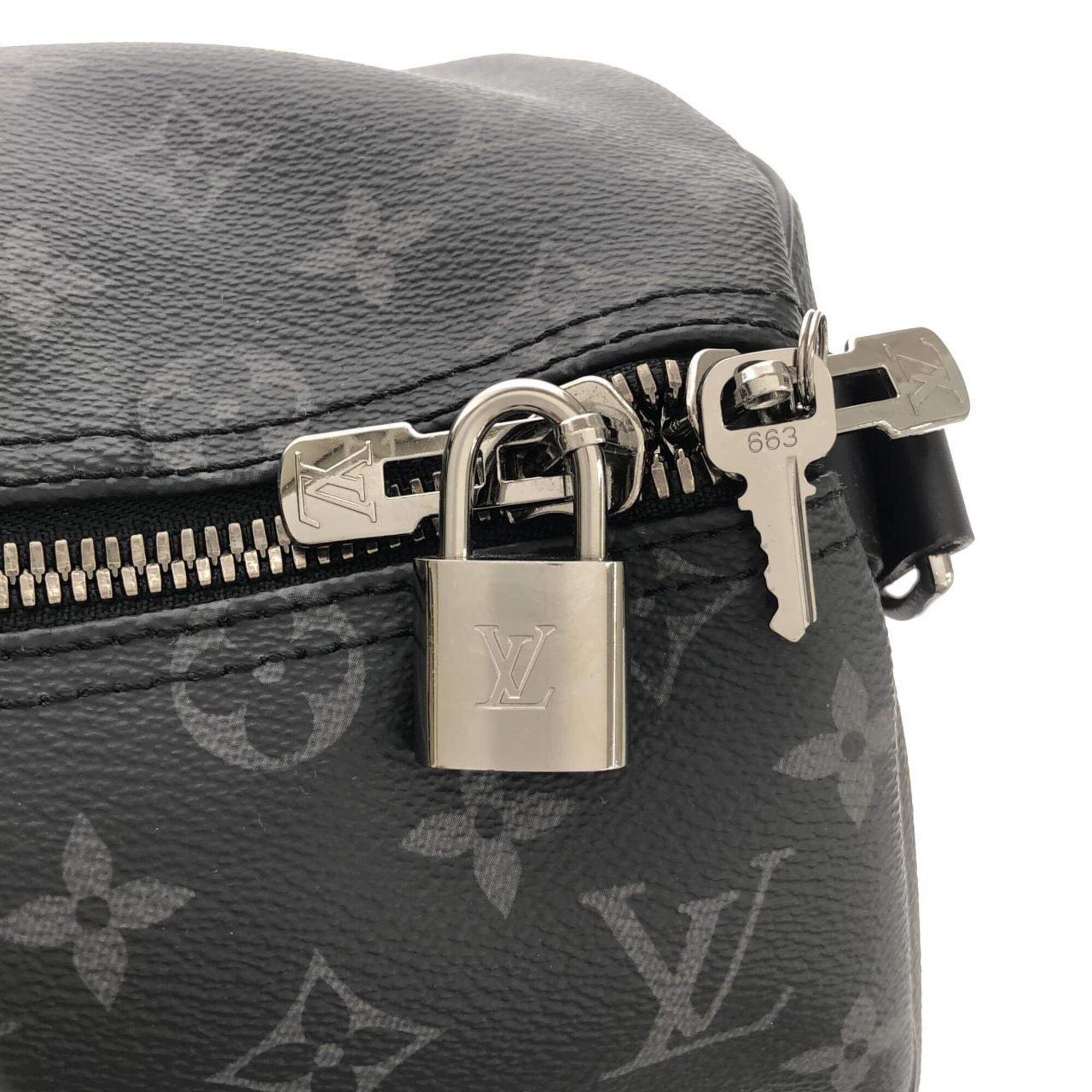 Louis Vuitton Black Monogram Eclipse Coated Canvas Boston Bag (Pre-Owned)
