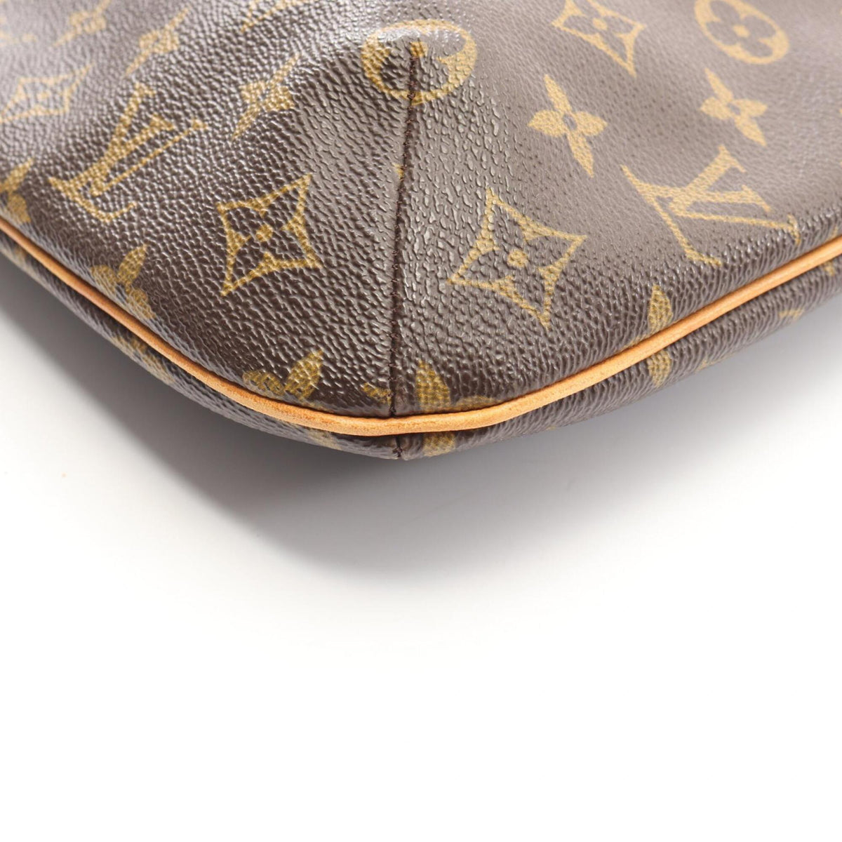 Louis Vuitton Brown Monogram Coated Canvas Leather Handbag Shoulder Bag (Pre-Owned)