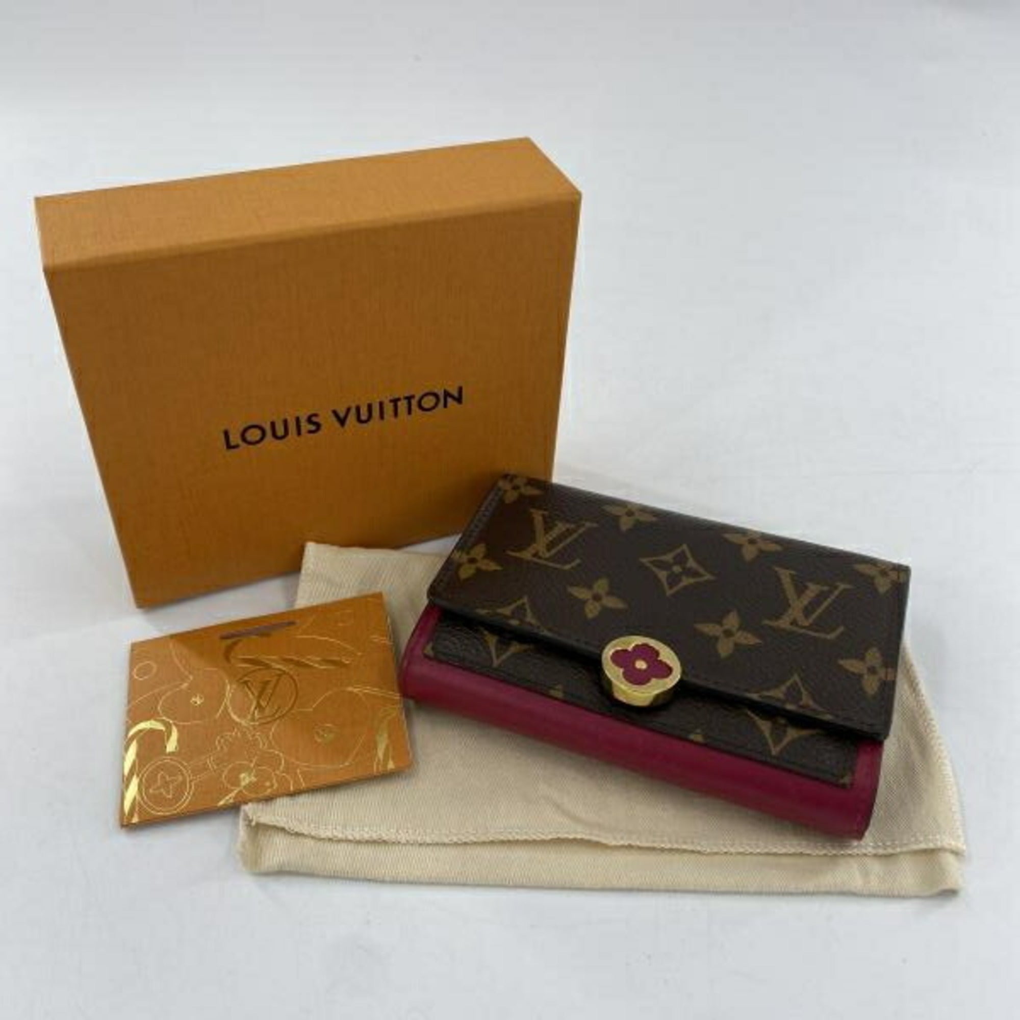 Louis Vuitton Blue Bordeaux Brown Monogram Monogram Wallet (Bi-Fold) (Pre-Owned)