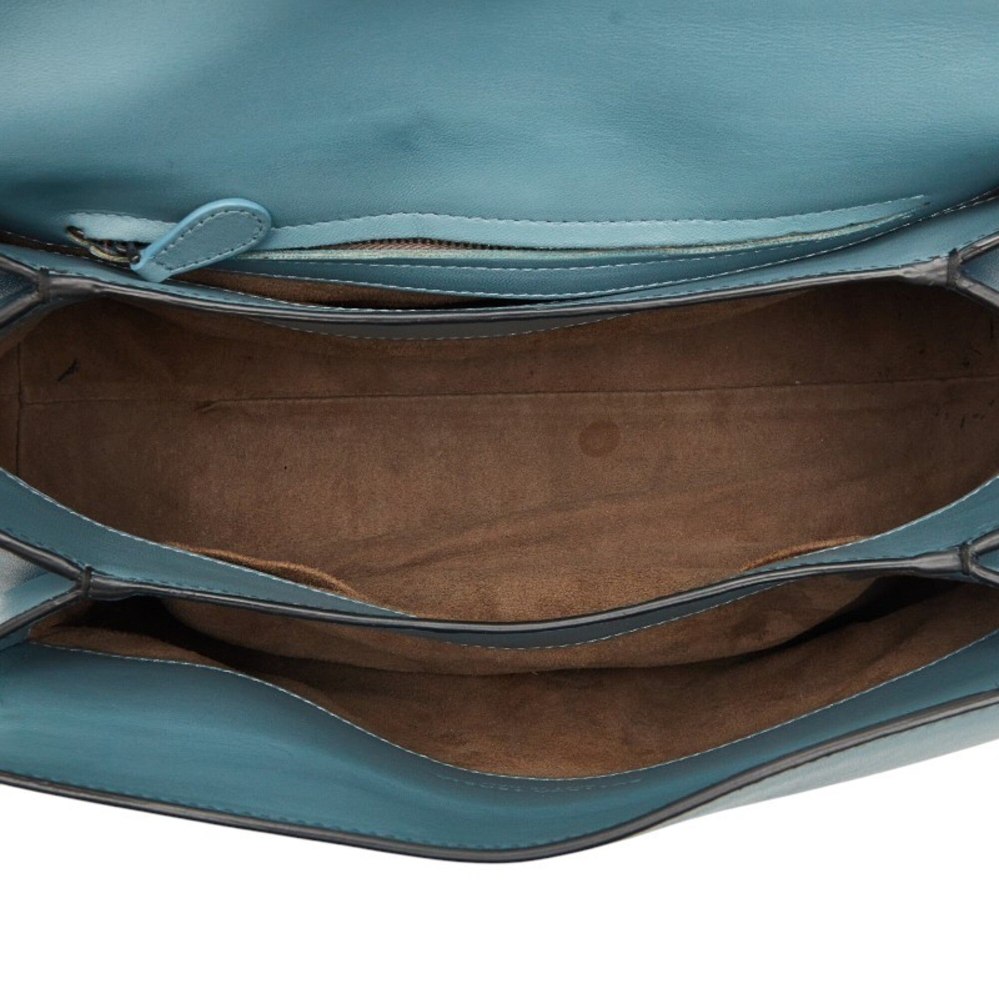Bottega Veneta Light Blue Leather Handbag Shoulder Bag (Pre-Owned)