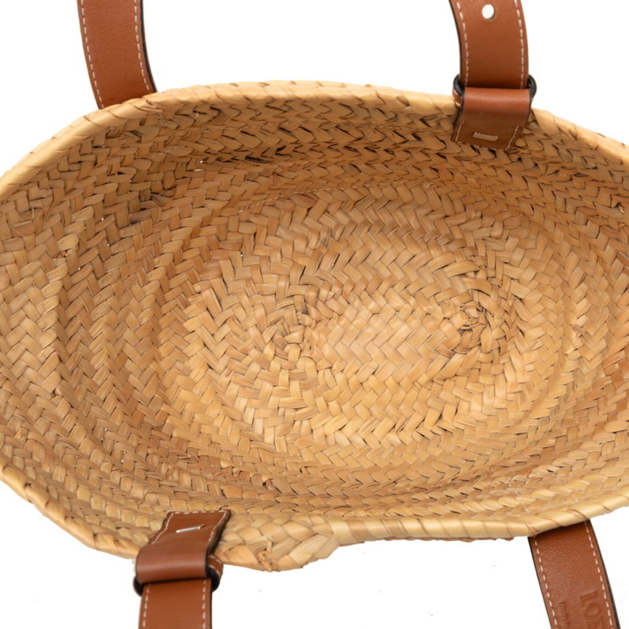 Loewe Beige Brown Raffia Handbag (Pre-Owned)