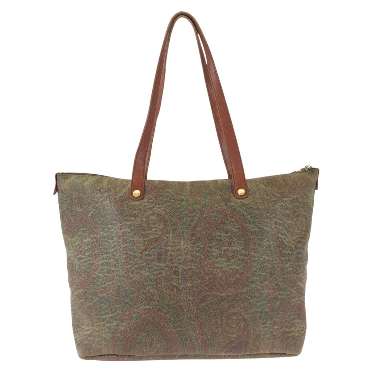 Etro Brown Pvc Leather Shoulder Bag Tote Bag (Pre-Owned)