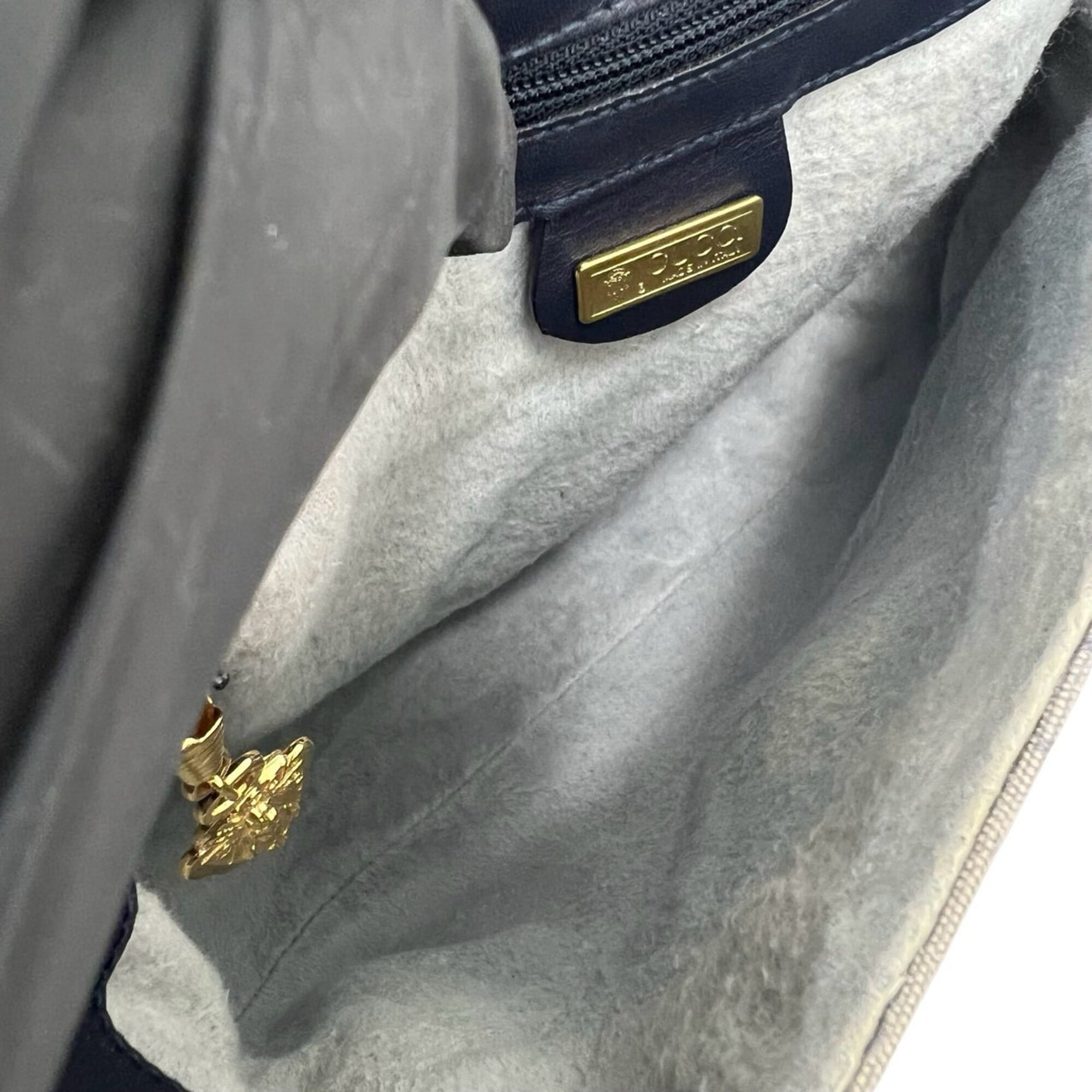 Gucci Navy Pvc Leather Pochette Shoulder Bag (Pre-Owned)