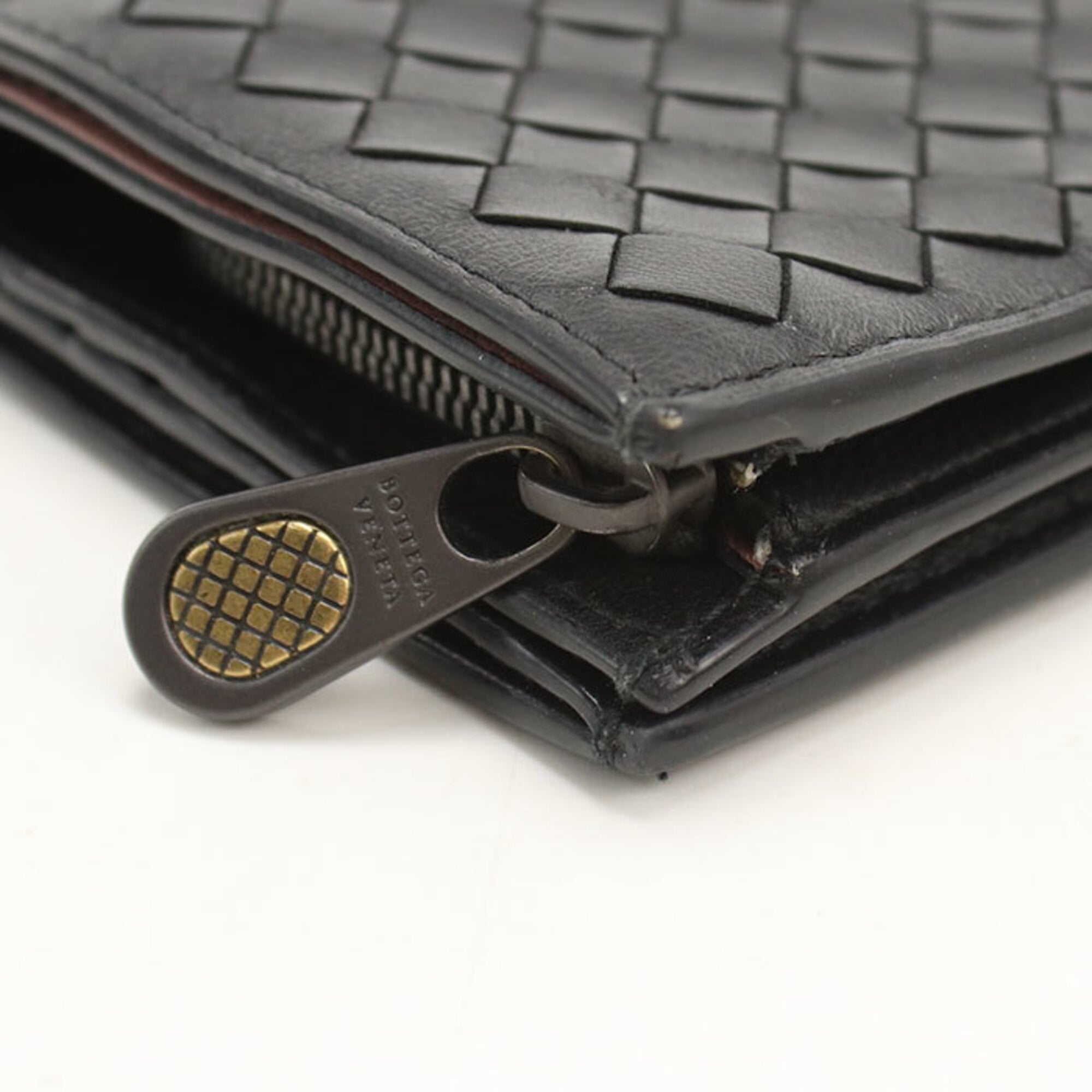 Bottega Veneta Black Leather Wallet (Bi-Fold) (Pre-Owned)