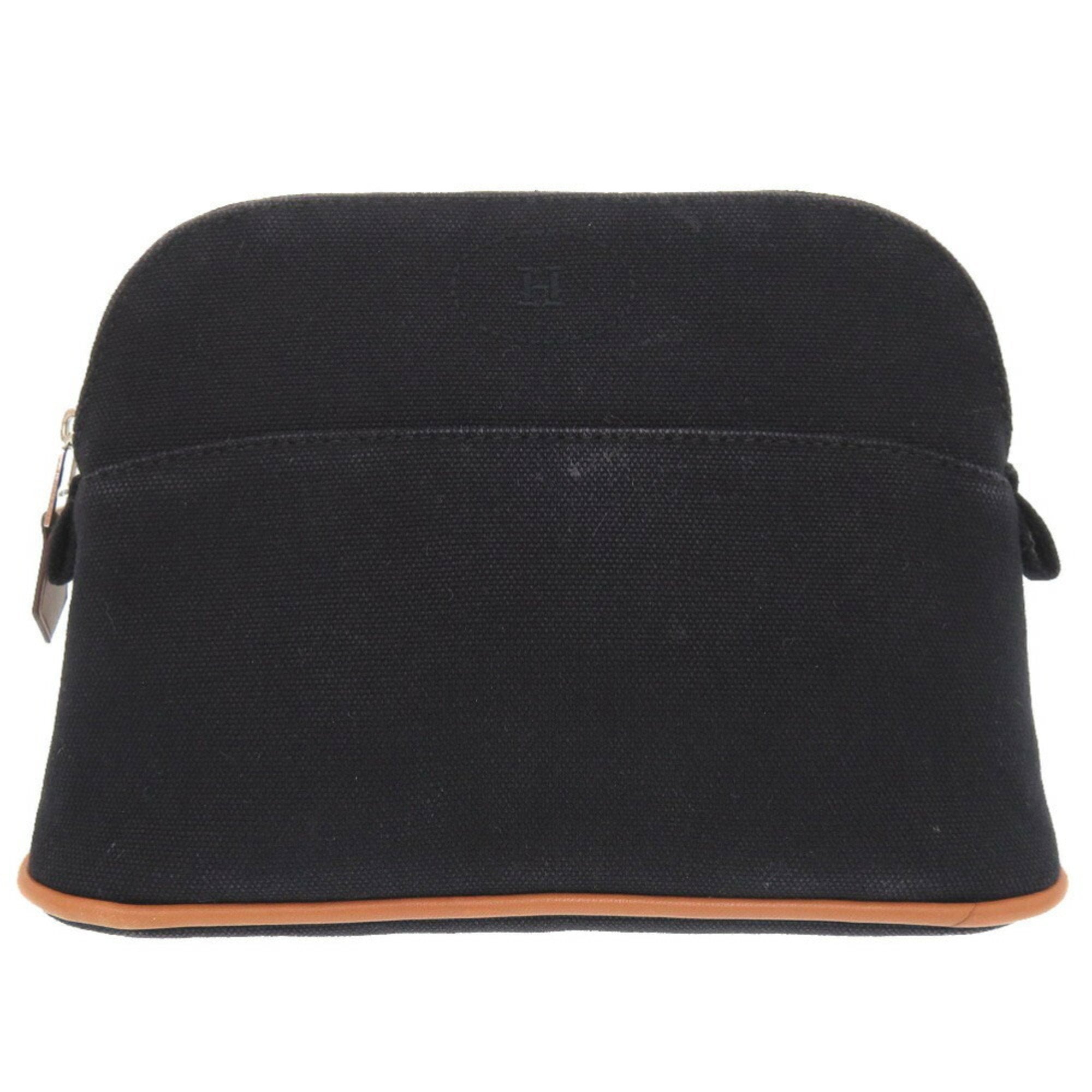 Hermes Bolide Black Canvas Pouch (Pre-Owned)