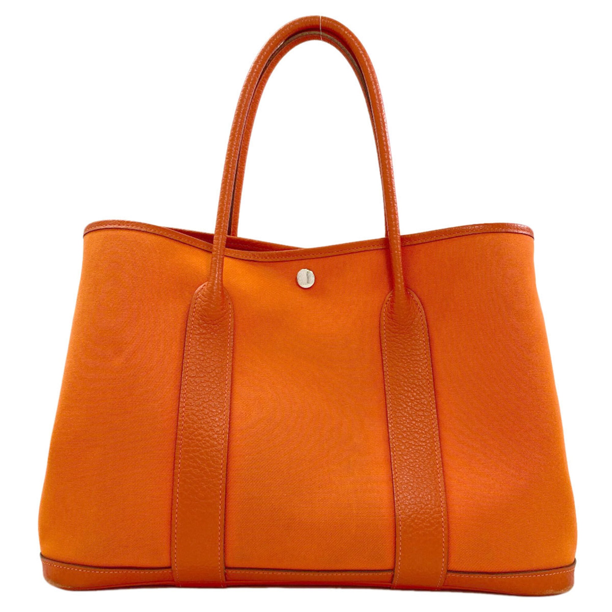 Hermes Orange Toile Officier Tote Bag (Pre-Owned)