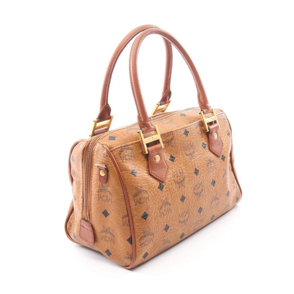 Mcm Brown Coated Canvas Leather Handbag (Pre-Owned)