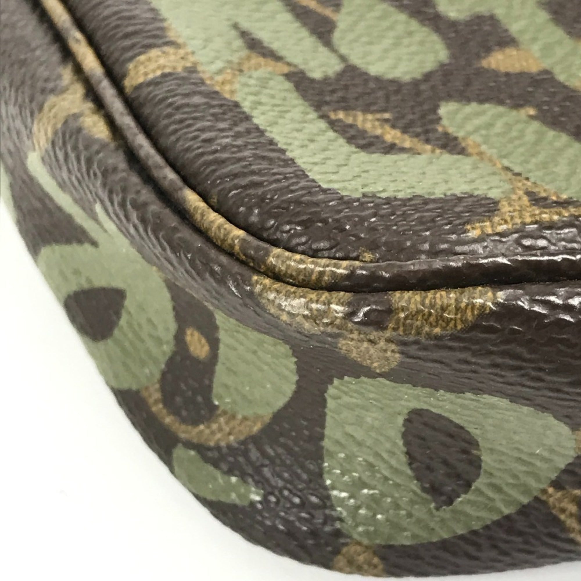 Louis Vuitton Brown Khaki Monogram Graffiti Handbag Pochette Pouch Shoulder Bag (Pre-Owned)