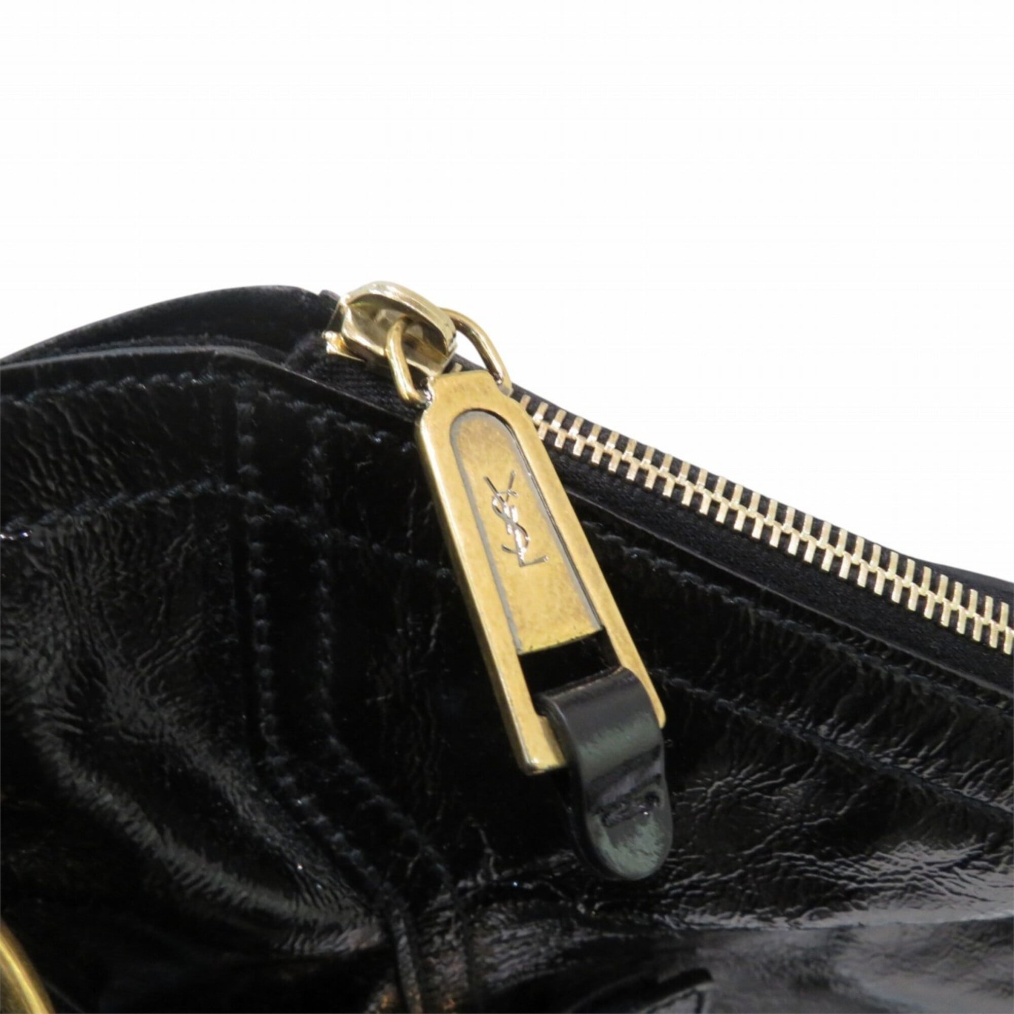 Yves Saint Laurent Black Patent Leather Tote Bag (Pre-Owned)