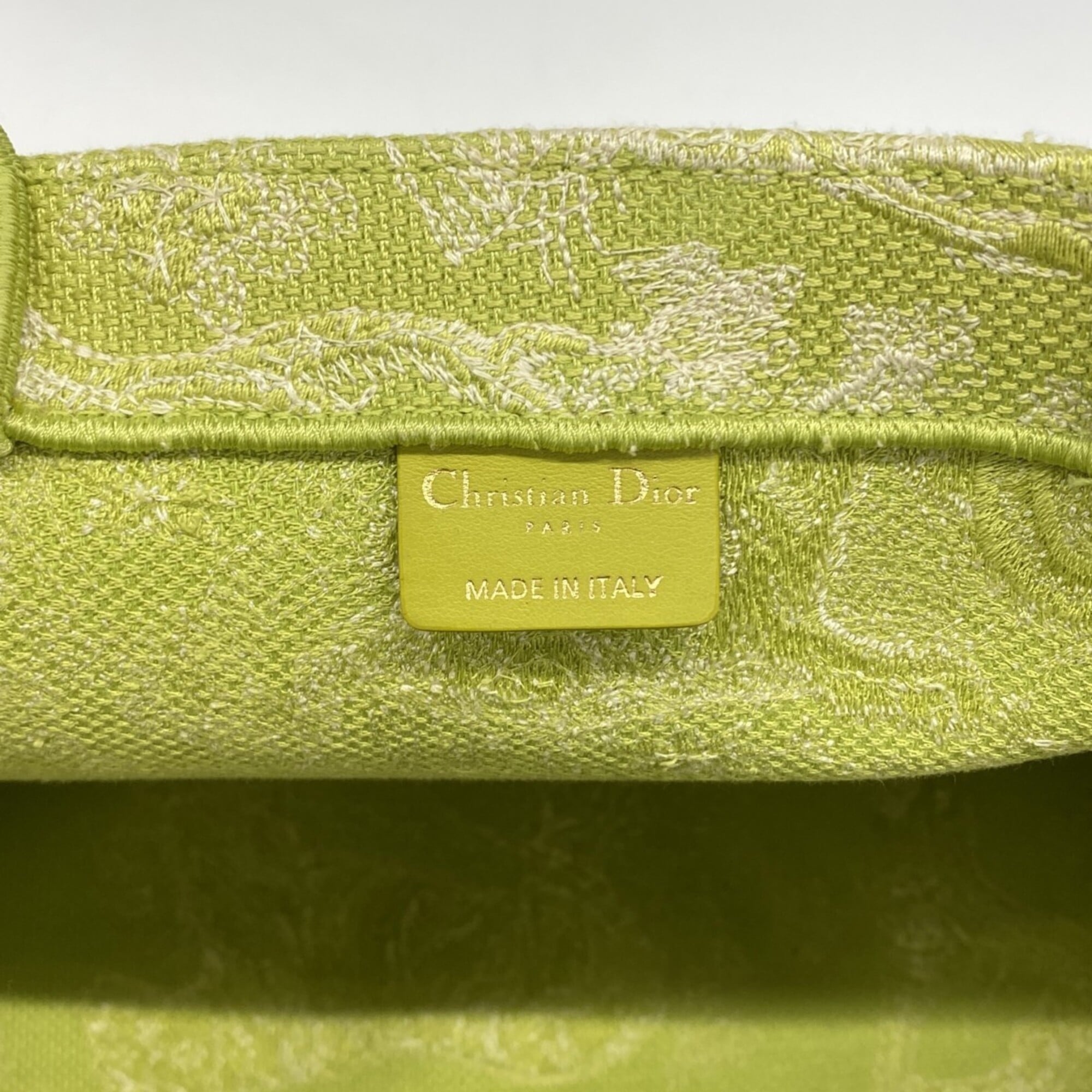 Christian Dior Light Green Canvas Tote Bag (Pre-Owned)