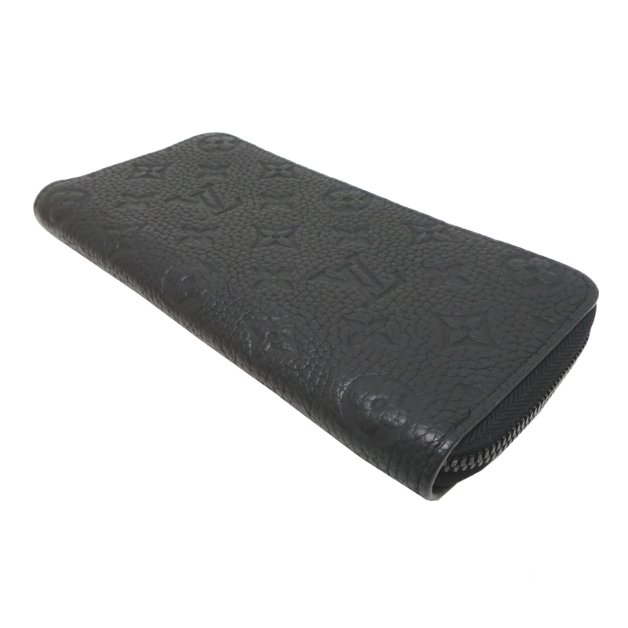 Louis Vuitton Black Leather Long Wallet (Bi-Fold) (Pre-Owned)