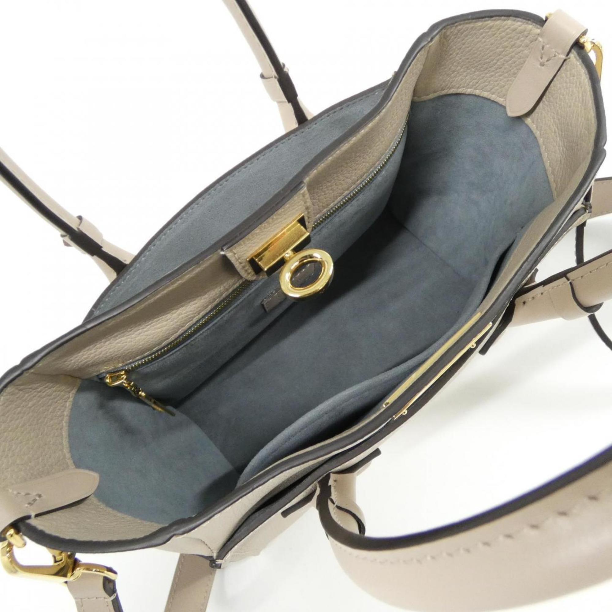 Louis Vuitton Grayish Coated Canvas Leather Handbag (Pre-Owned)