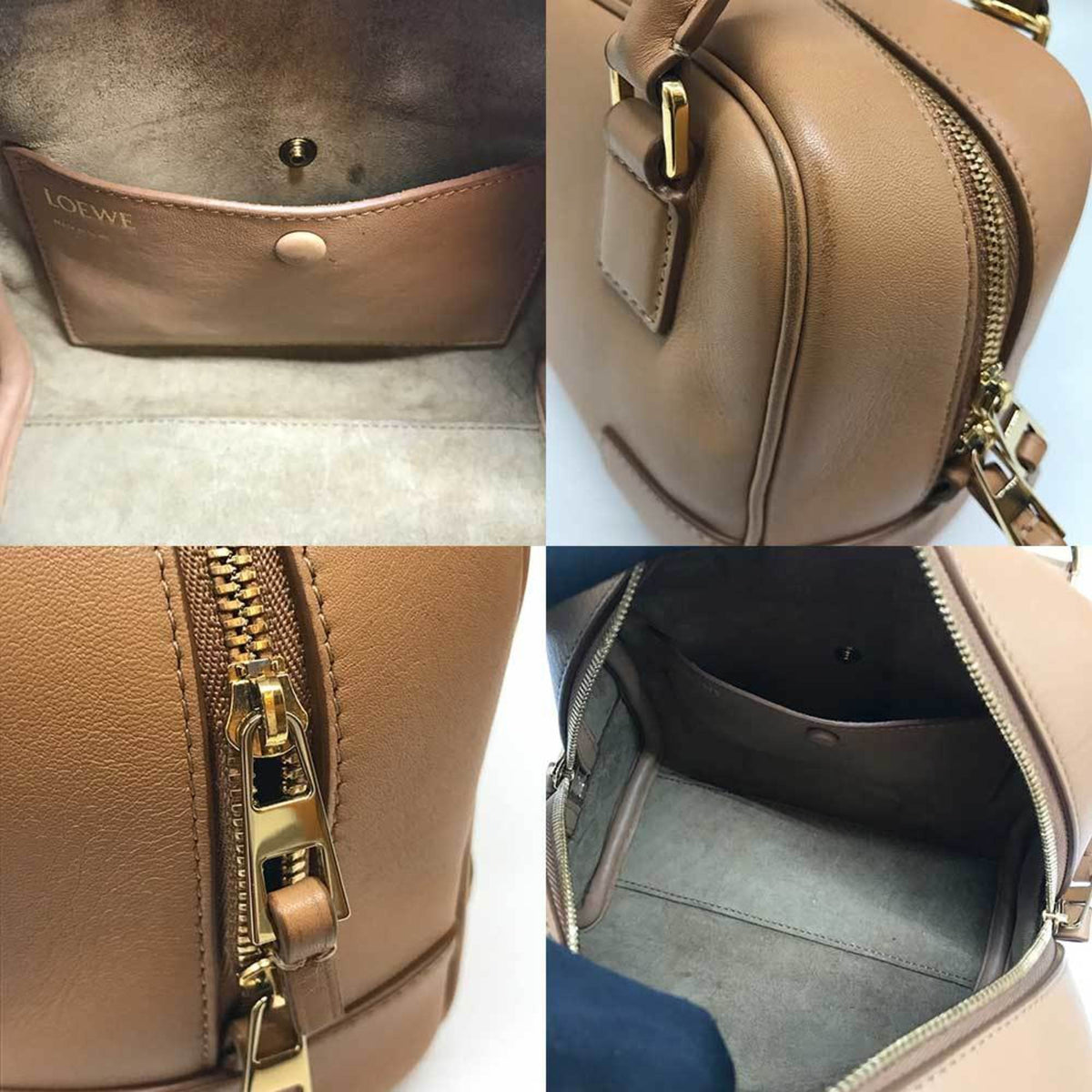 Loewe Amazona Beige Leather Handbag (Pre-Owned)