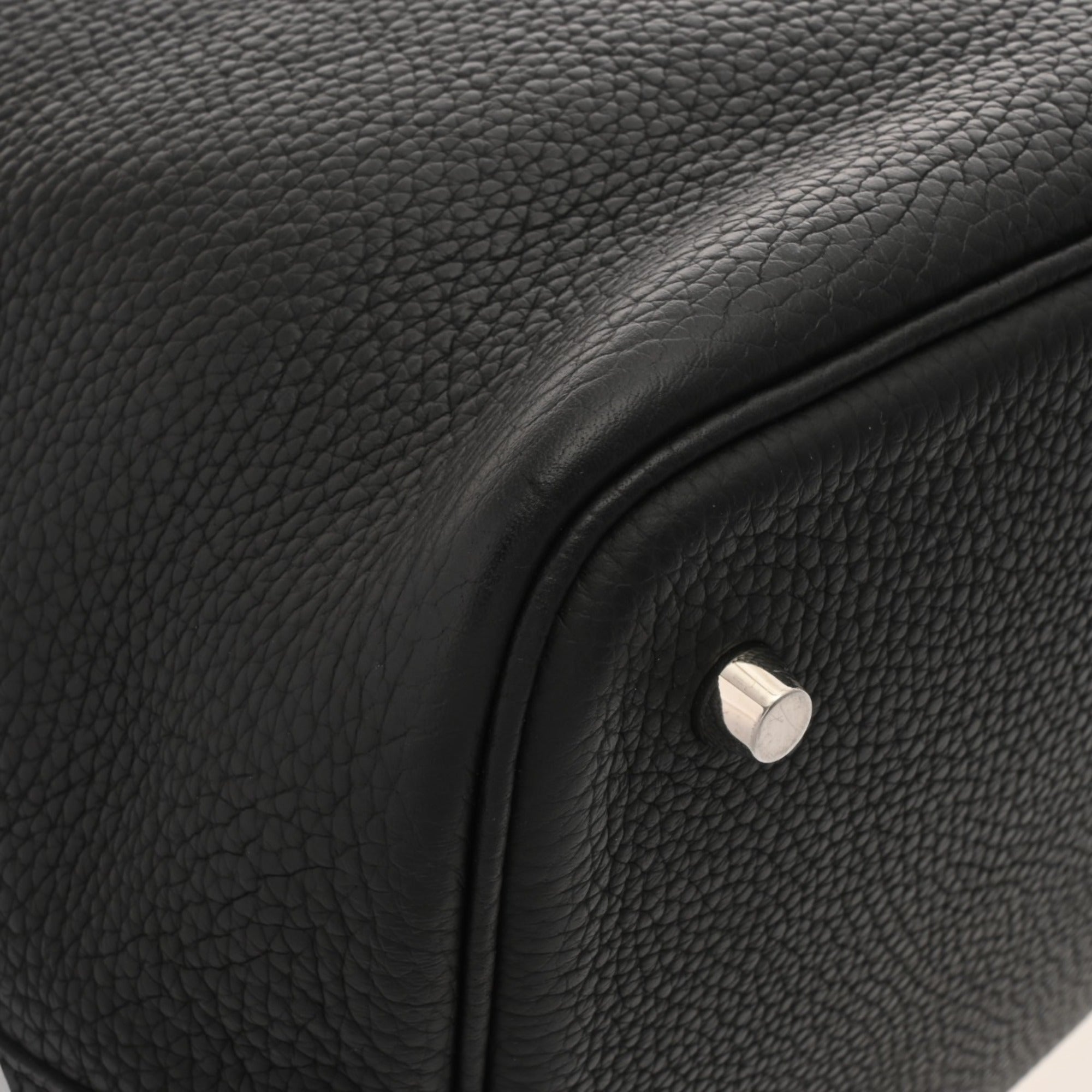 Hermes Black Taurillon Clemence Leather Handbag (Pre-Owned)