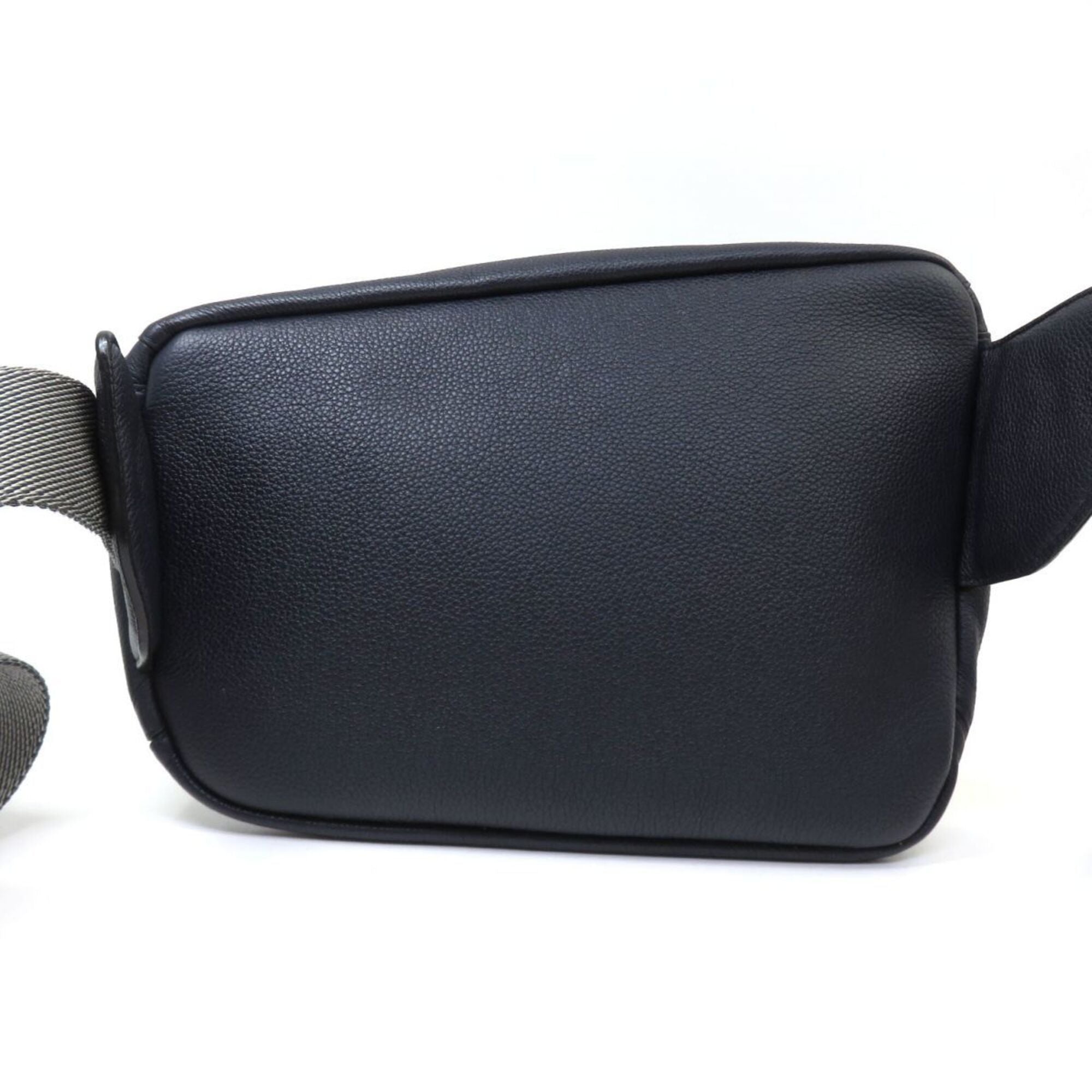Loewe Gray Light Green Navy Leather Fanny Pack Sling Bag (Pre-Owned)