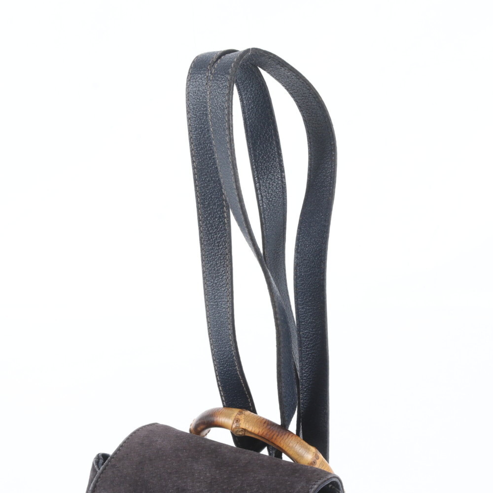 Gucci Navy Leather Backpack Shoulder Bag (Pre-Owned)