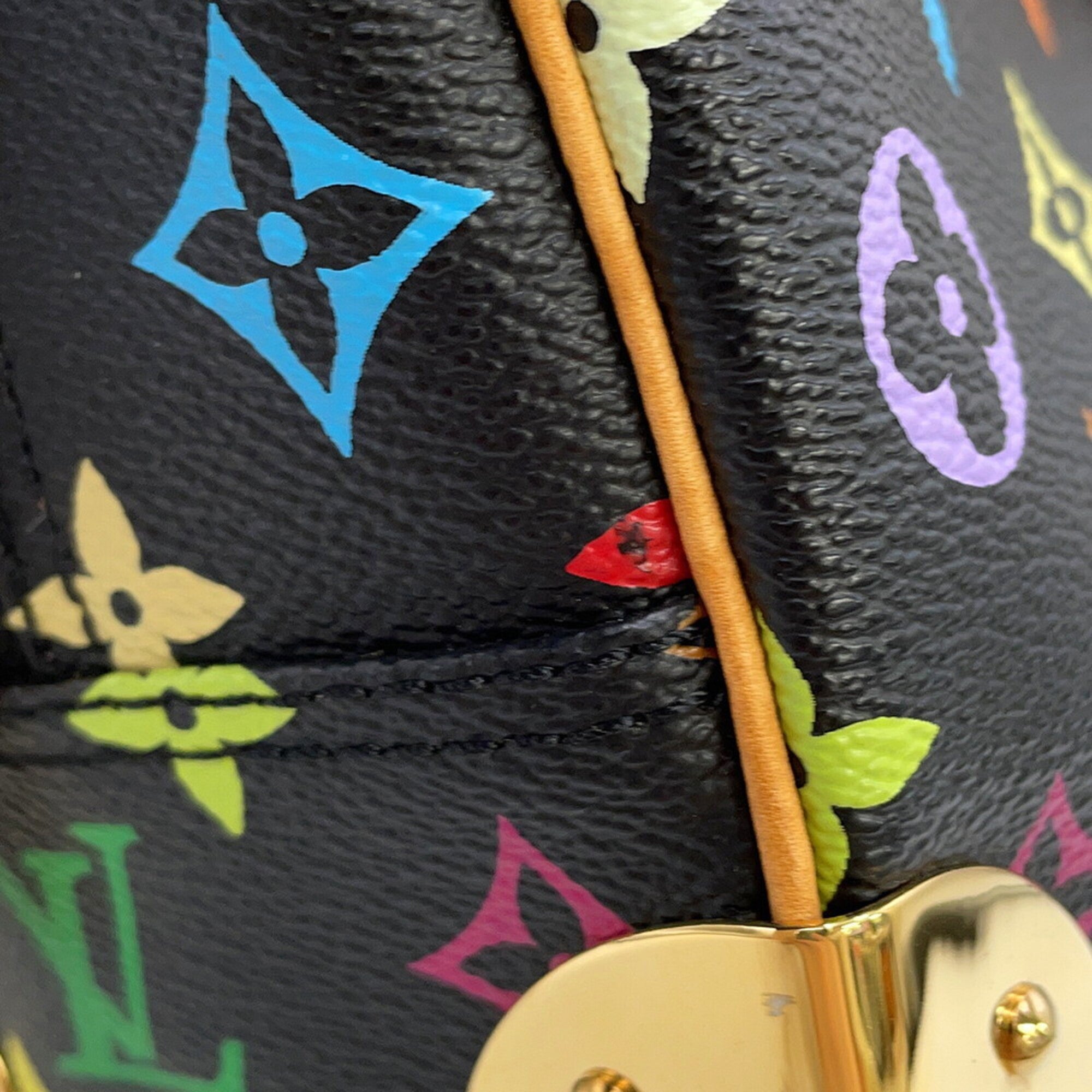 Louis Vuitton Monogram Multicolore Beige Black Noir Monogram Multicolore Handbag (Pre-Owned)