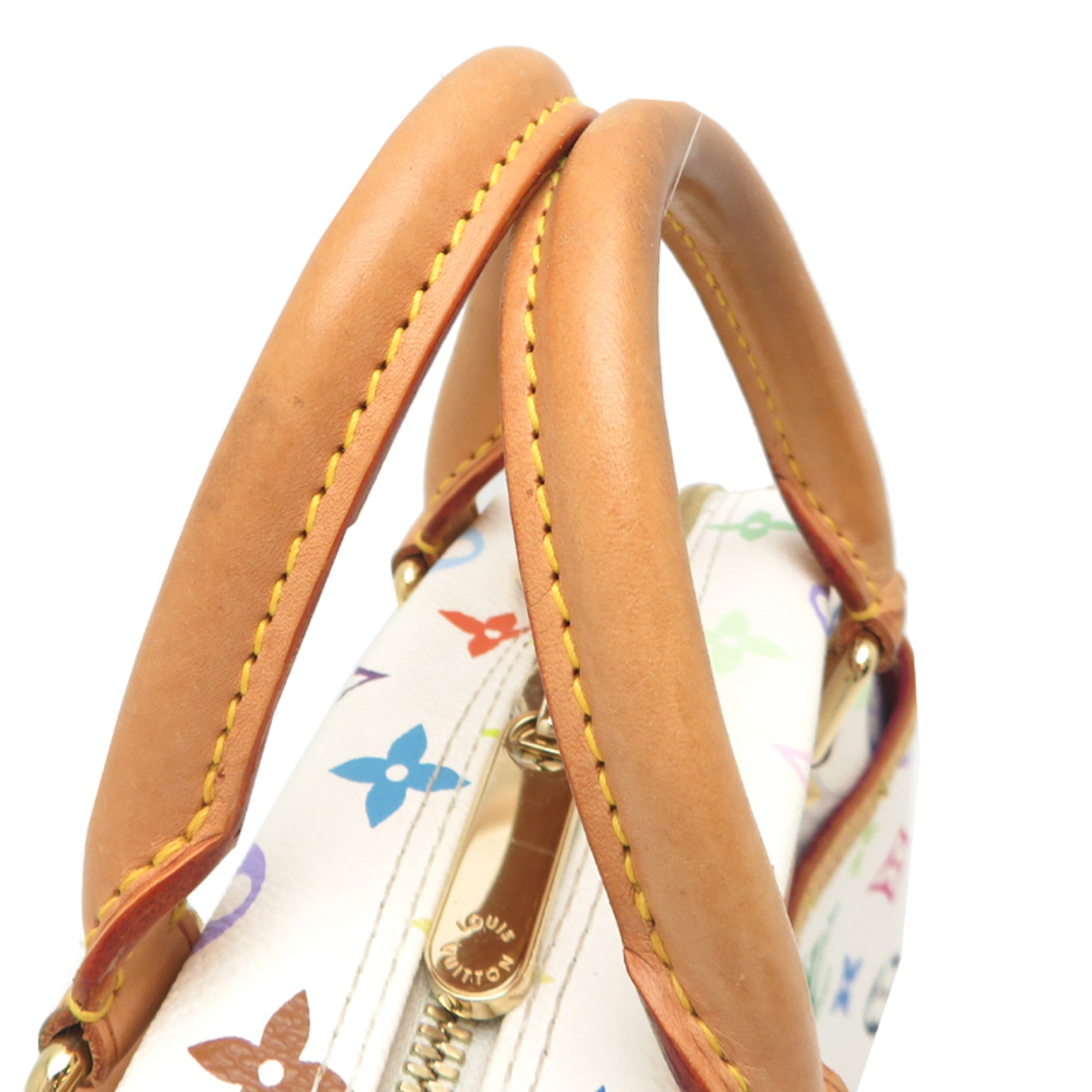 Louis Vuitton White Monogram Multicolore Handbag (Pre-Owned)