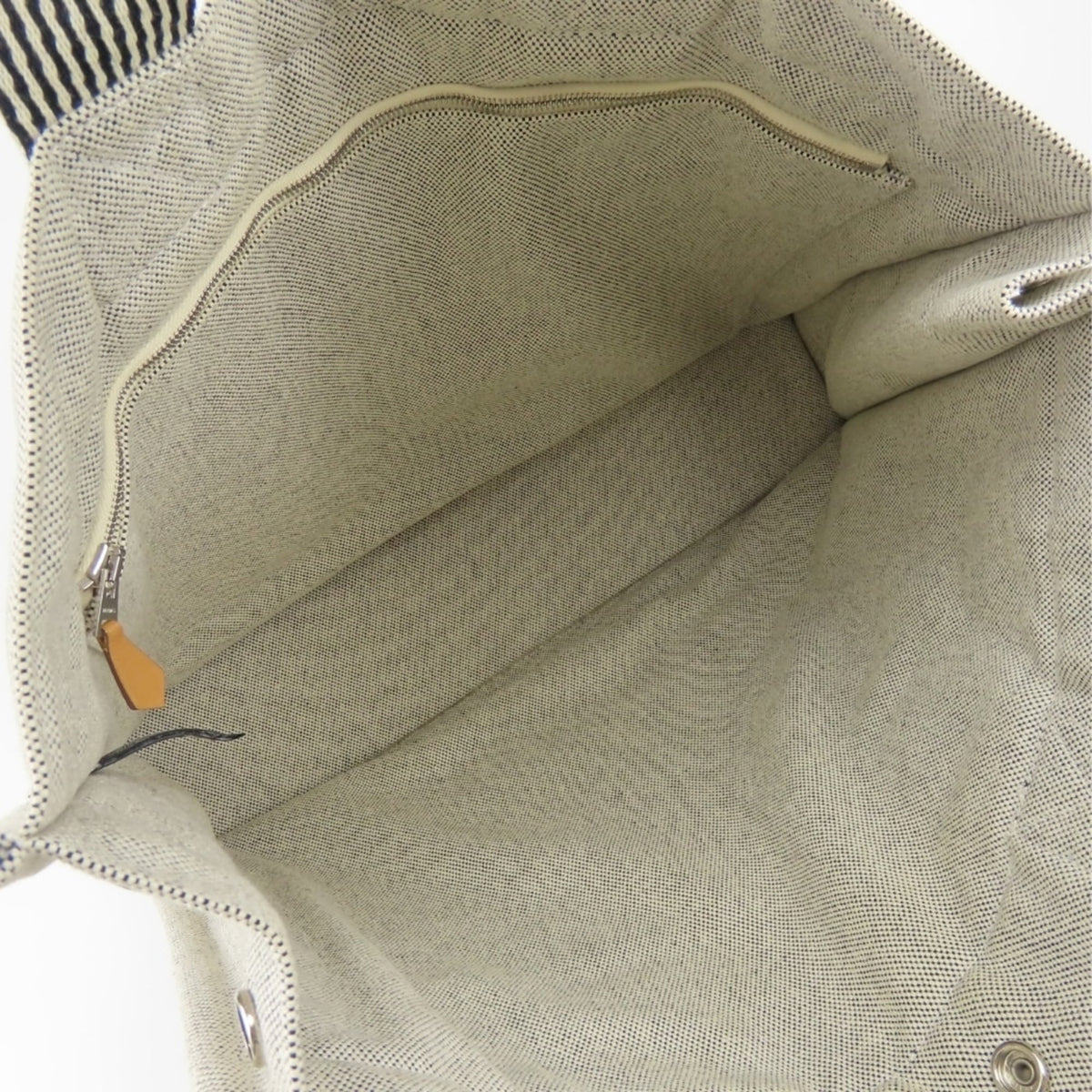 Hermes Gray Cotton Canvas Tote Bag (Pre-Owned)