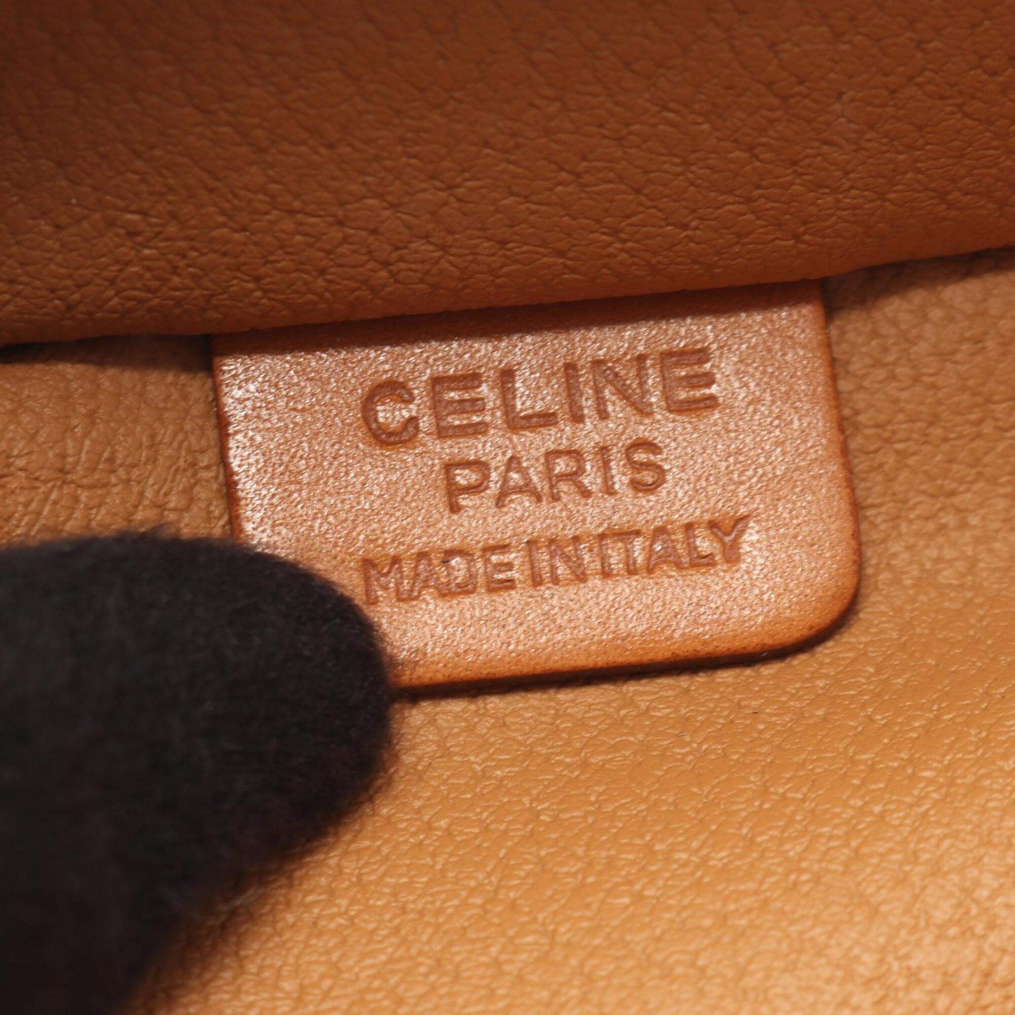 Celine Brown Coated Canvas Leather Handbag (Pre-Owned)