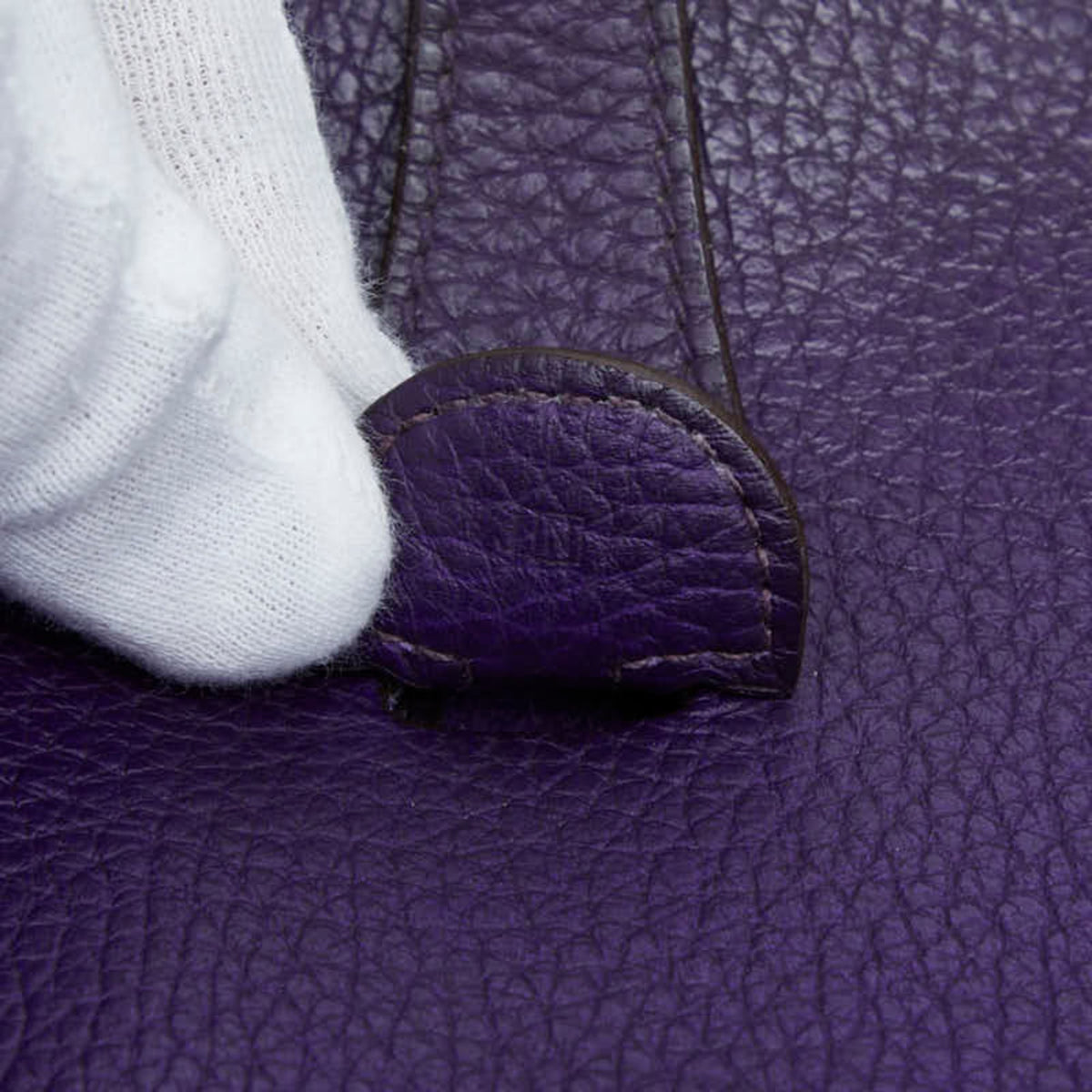 Hermes Purple Taurillon Clemence Leather Shoulder Bag (Pre-Owned)