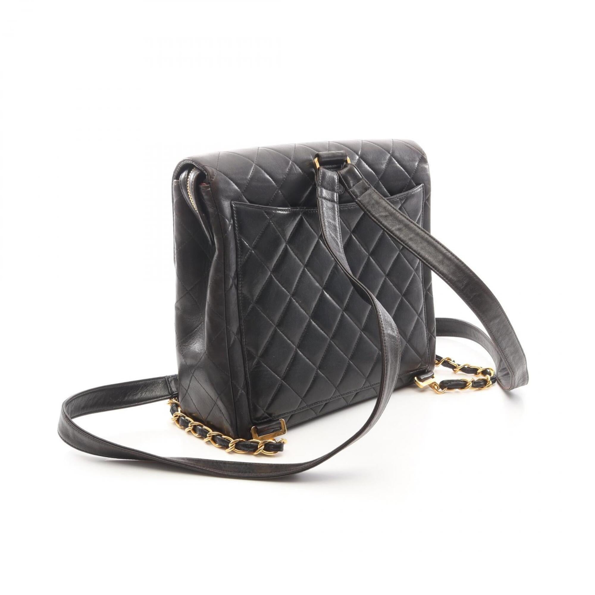 Chanel Black Leather Backpack (Pre-Owned)