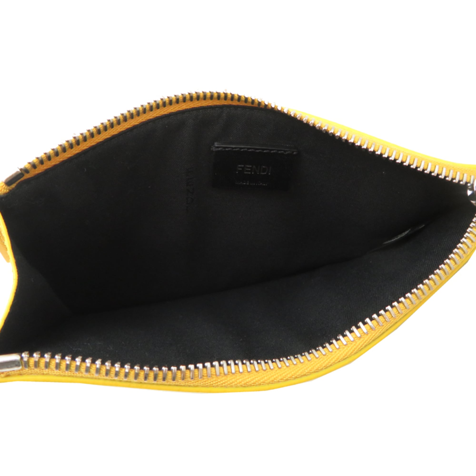 Fendi Yellow Leather Pouch (Pre-Owned)