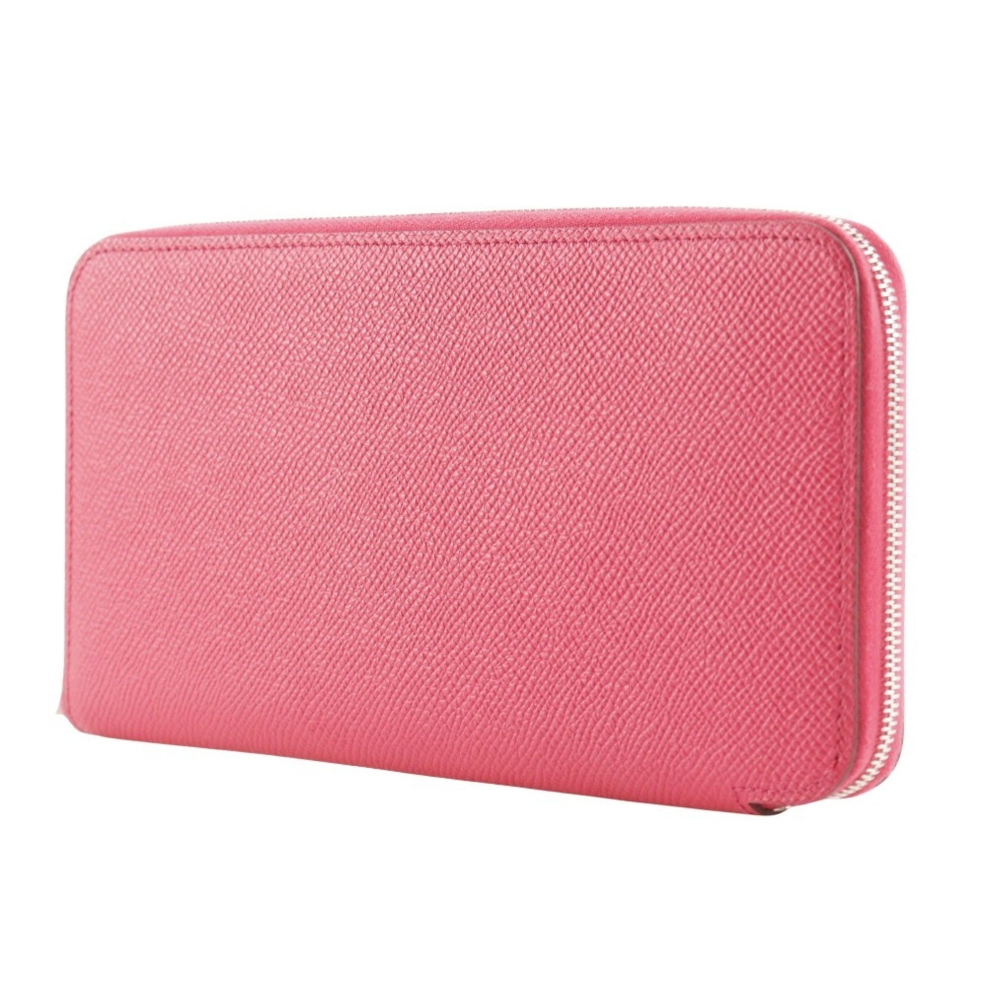 Hermes Pink Epsom Leather Long Wallet (Bi-Fold) (Pre-Owned)