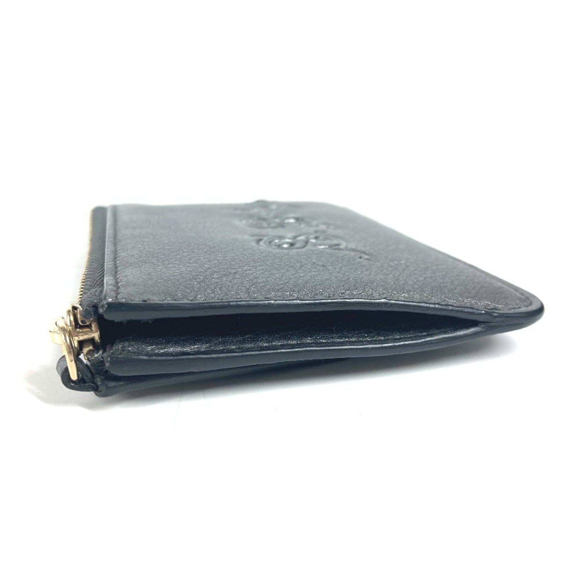 Bvlgari Black Leather Coin Purse/Coin Case (Pre-Owned)