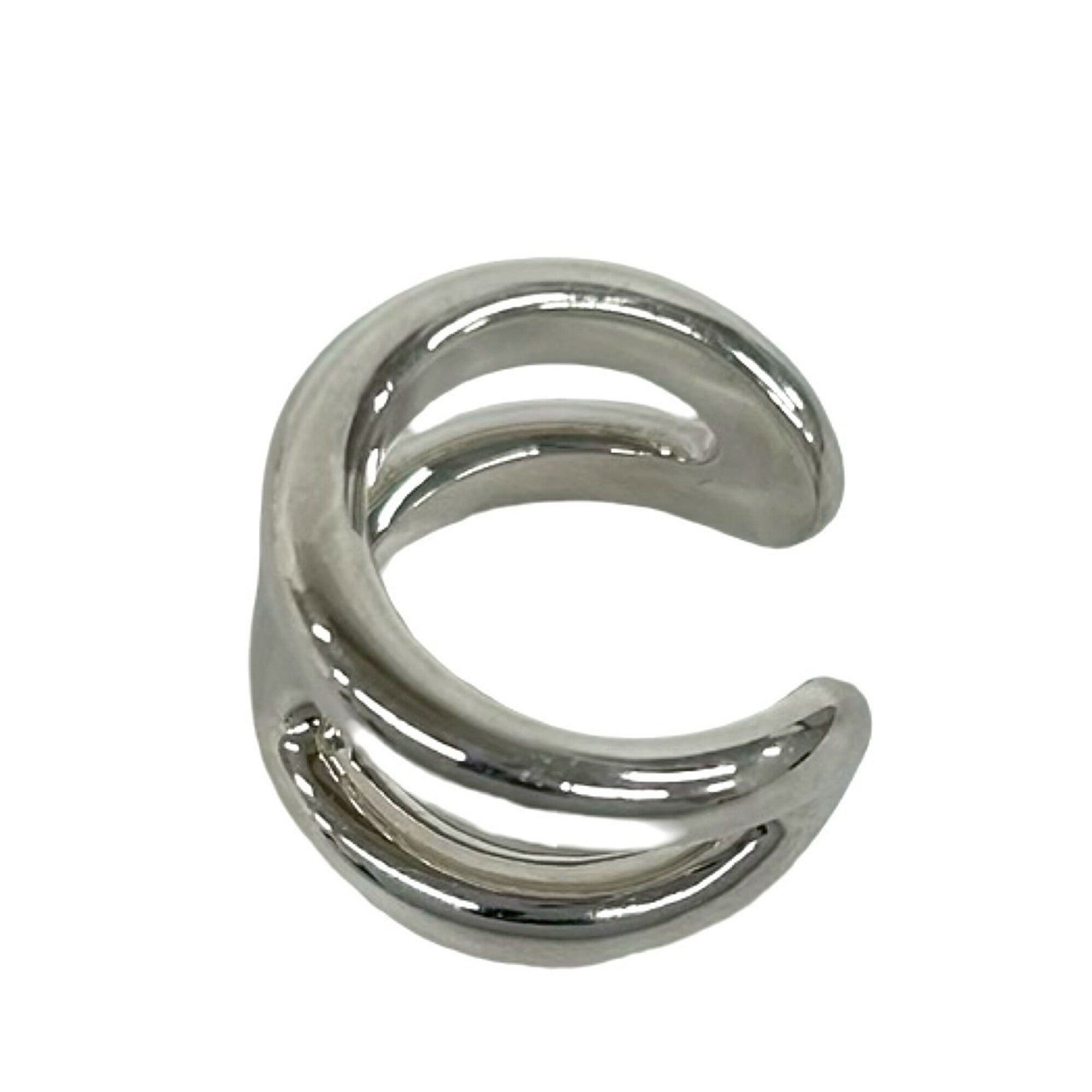 Hermes Silver Silver 925 Band Ring (Pre-Owned)