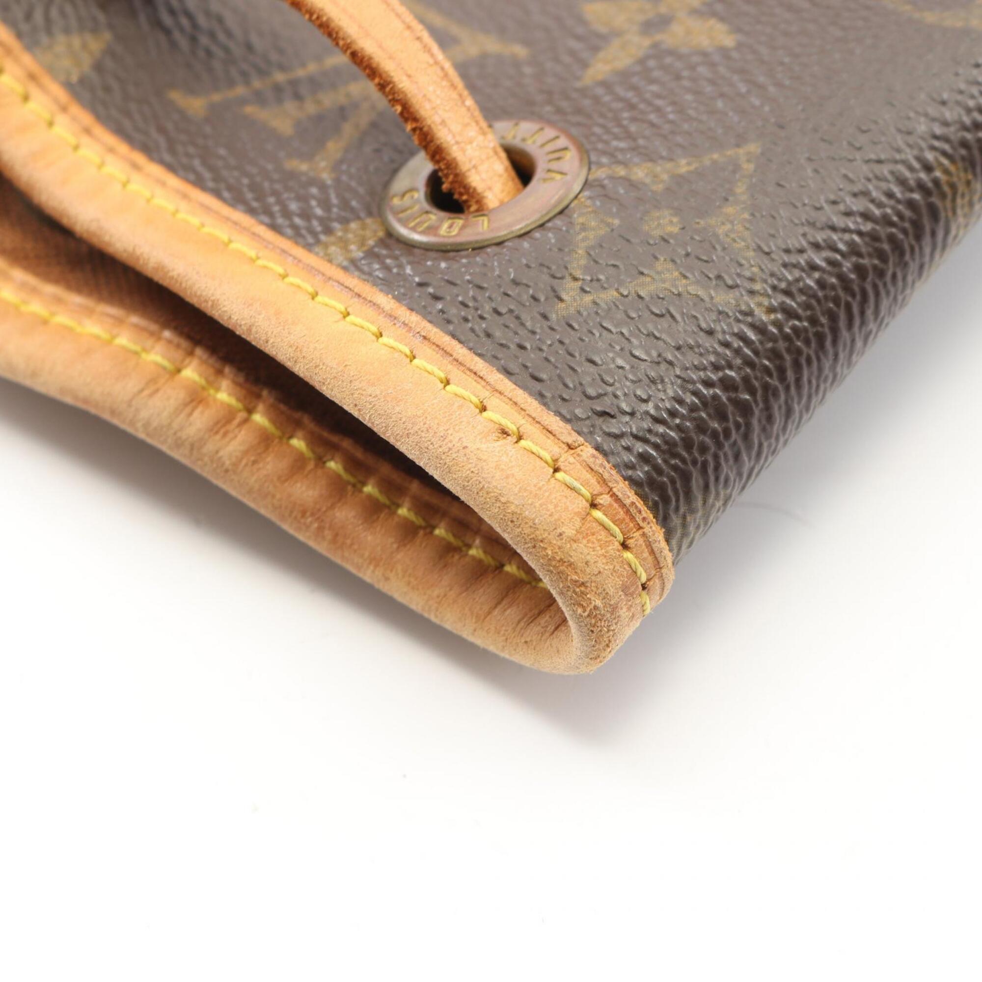 Louis Vuitton Brown Coated Canvas Leather Backpack Handbag (Pre-Owned)