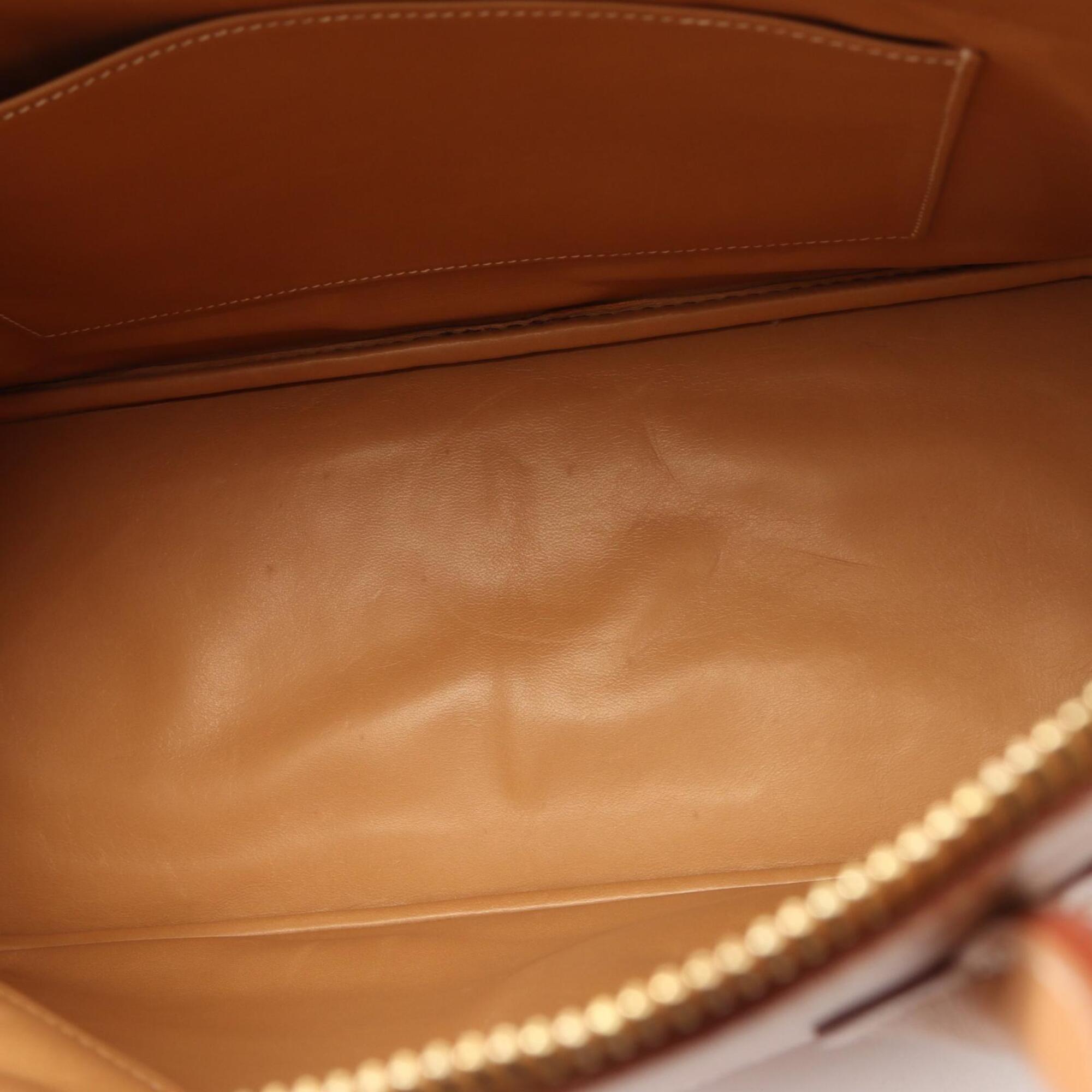 Hermes Beige Natural Courchevel Leather Handbag (Pre-Owned)